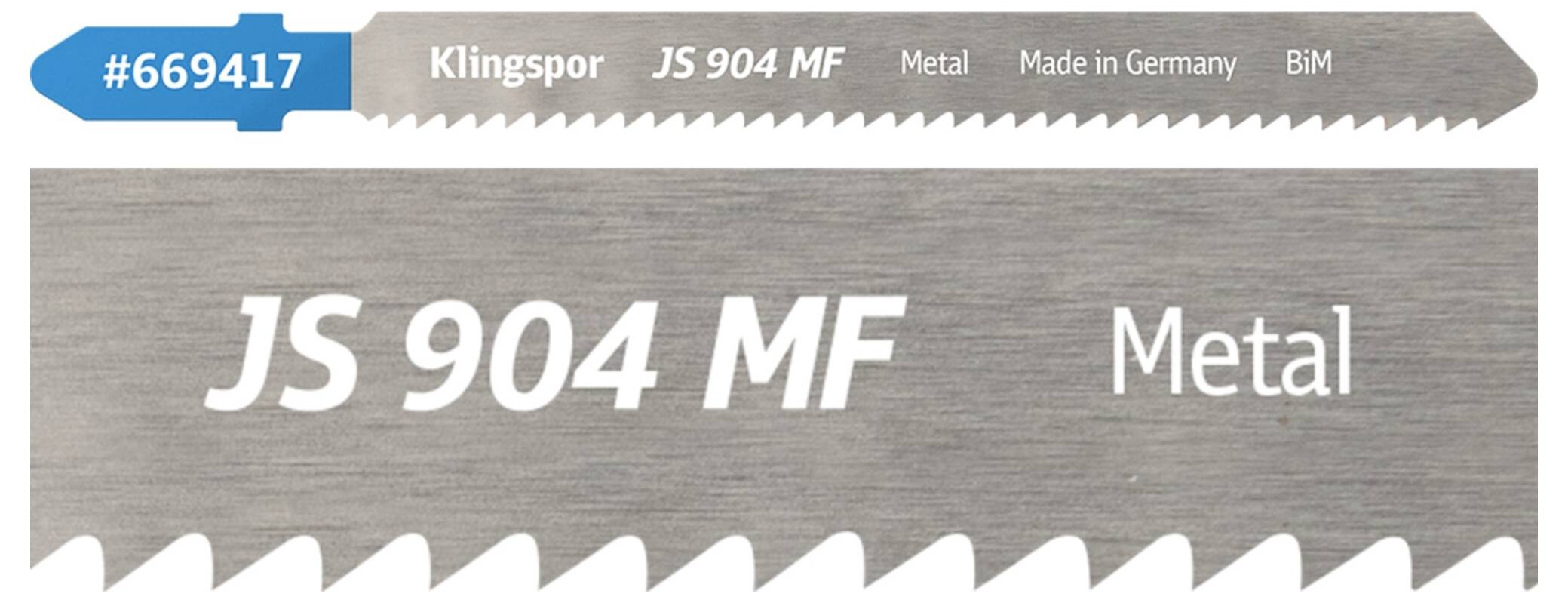 Klingspor 669417 JS 904 MF Stichsägeblätter, 100 x 8 x 1mm Nutzlänge 75Bi-Metall, gefräst, gewellt , 12 Zähne pro Zoll