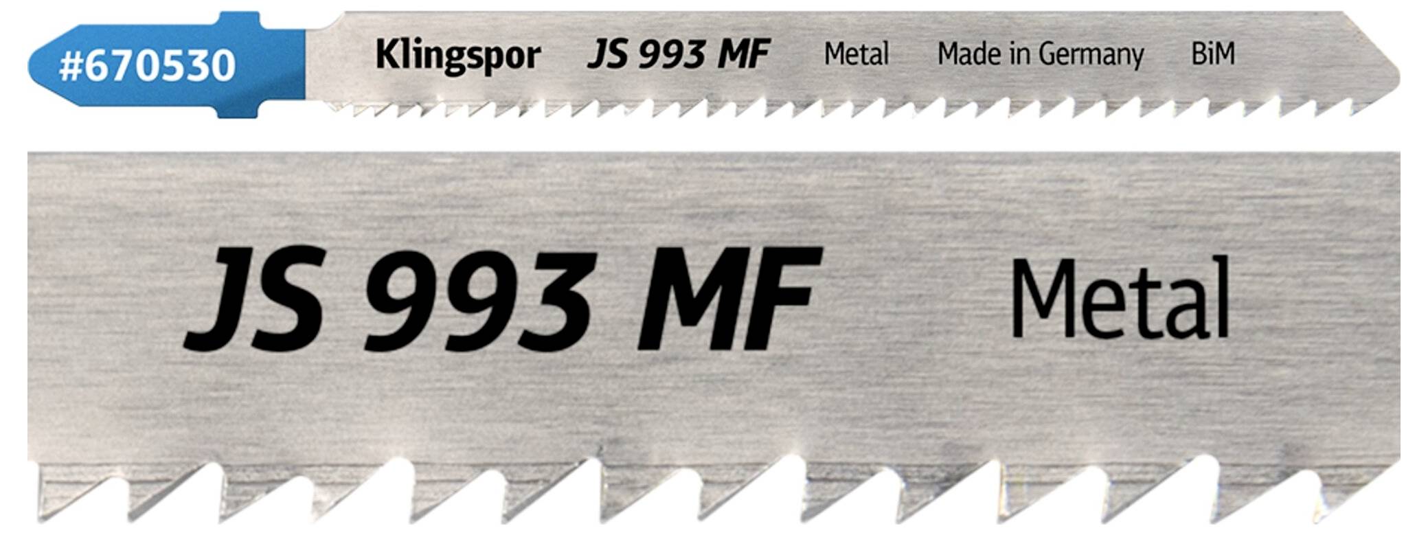 Klingspor 670530 JS 993 MF Stichsägeblätter, 100 x 8 x 1mm Nutzlänge 75Bi-Metall, gefräst, gewellt , 10-16 Zähne pro Zoll