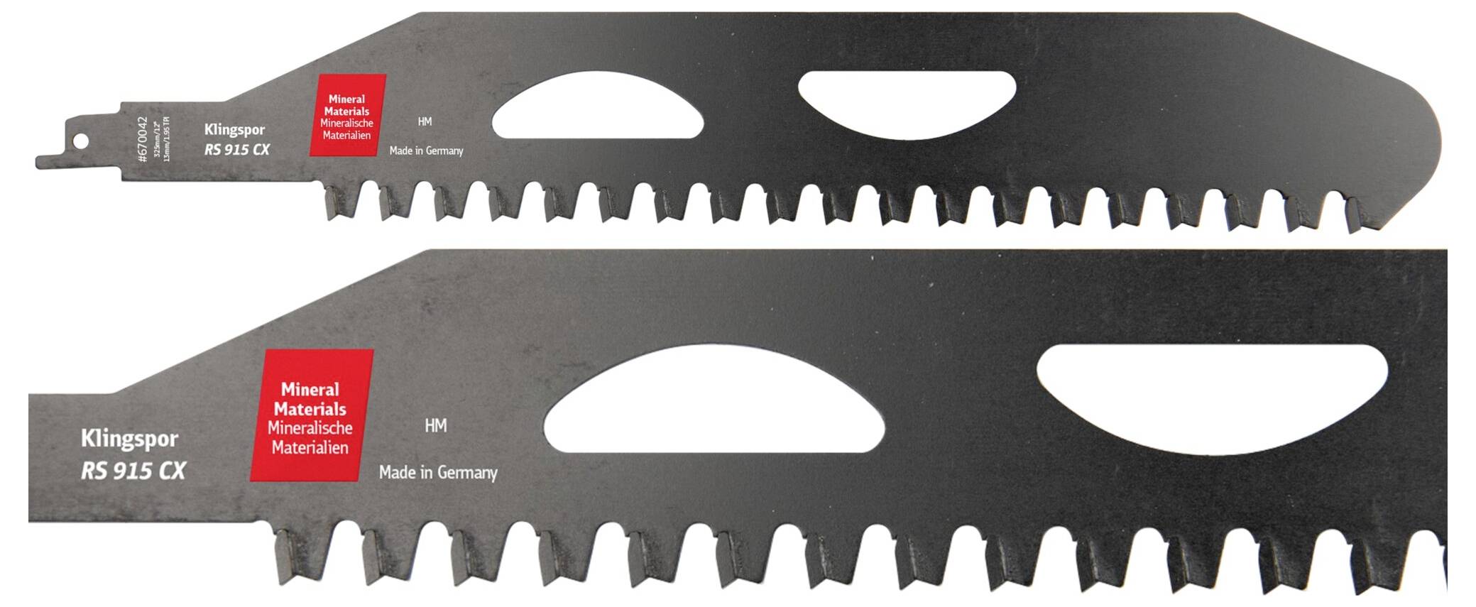 Klingspor 670042 RS 915 CX Säbelsägeblätter, 325 x 50 x 2,5mm Nutzlänge 254Hart-Metall, Special form , 1,95 Zähne pro Zoll