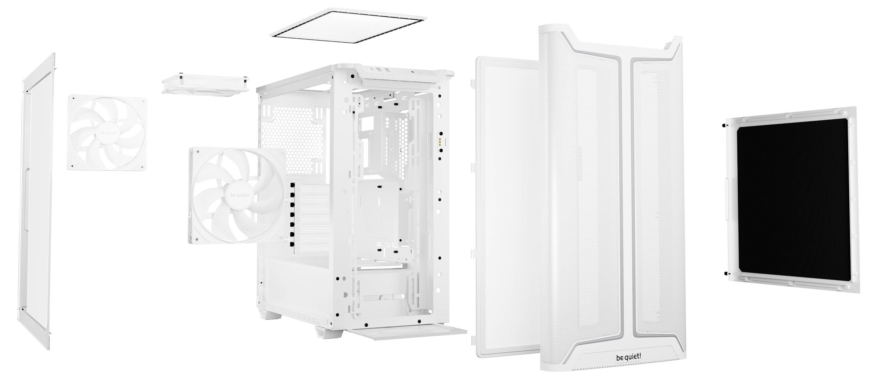 BeQuiet be quiet! Geh Pure Base 501 DX White Midi-Tower PC-Gehäuse Weiß