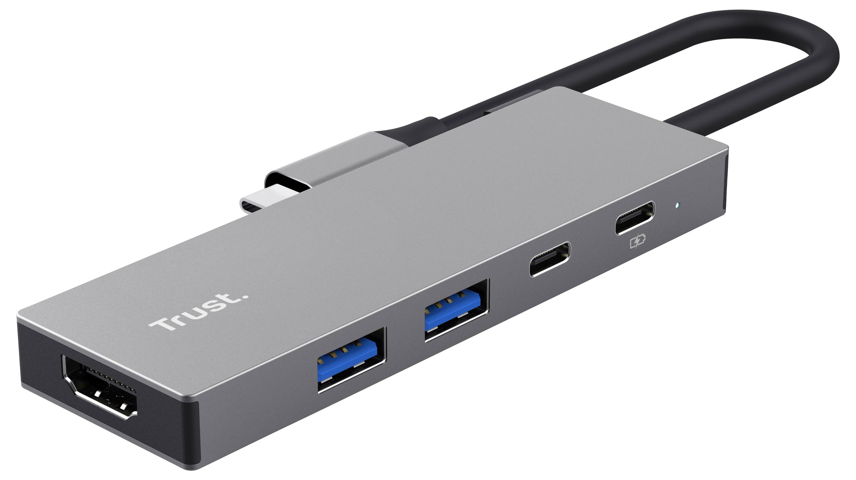 Trust Dalyx 5-in-1 USB-Kombi-Hub Grau