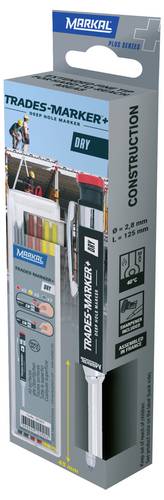 Markal TRADES-MARKER+ DRY + DRY Ersatzminen-Set, Gelb 22224 Tieflochmarker 1 St.