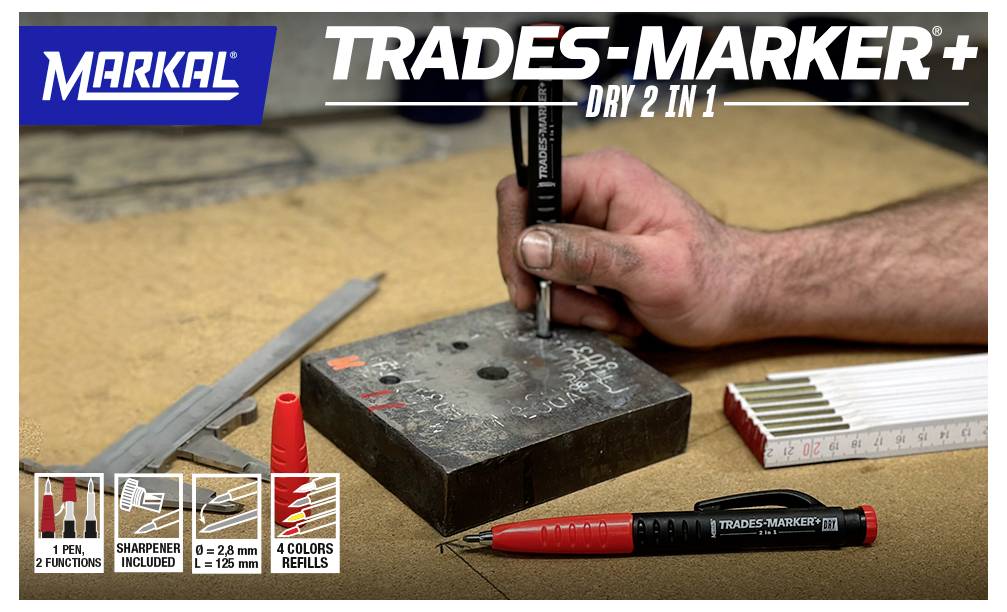 Markal TRADES-MARKER DRY 2IN1 95301 Tieflochmarker 1St.