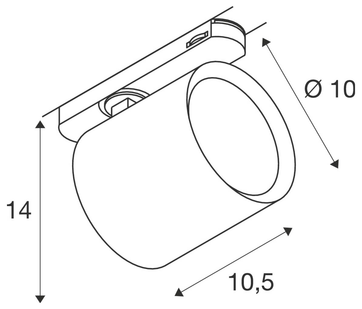 SLV TRACKSPOT Hochvolt-Schienensystem-Leuchte 3phasig 29W LED Schwarz
