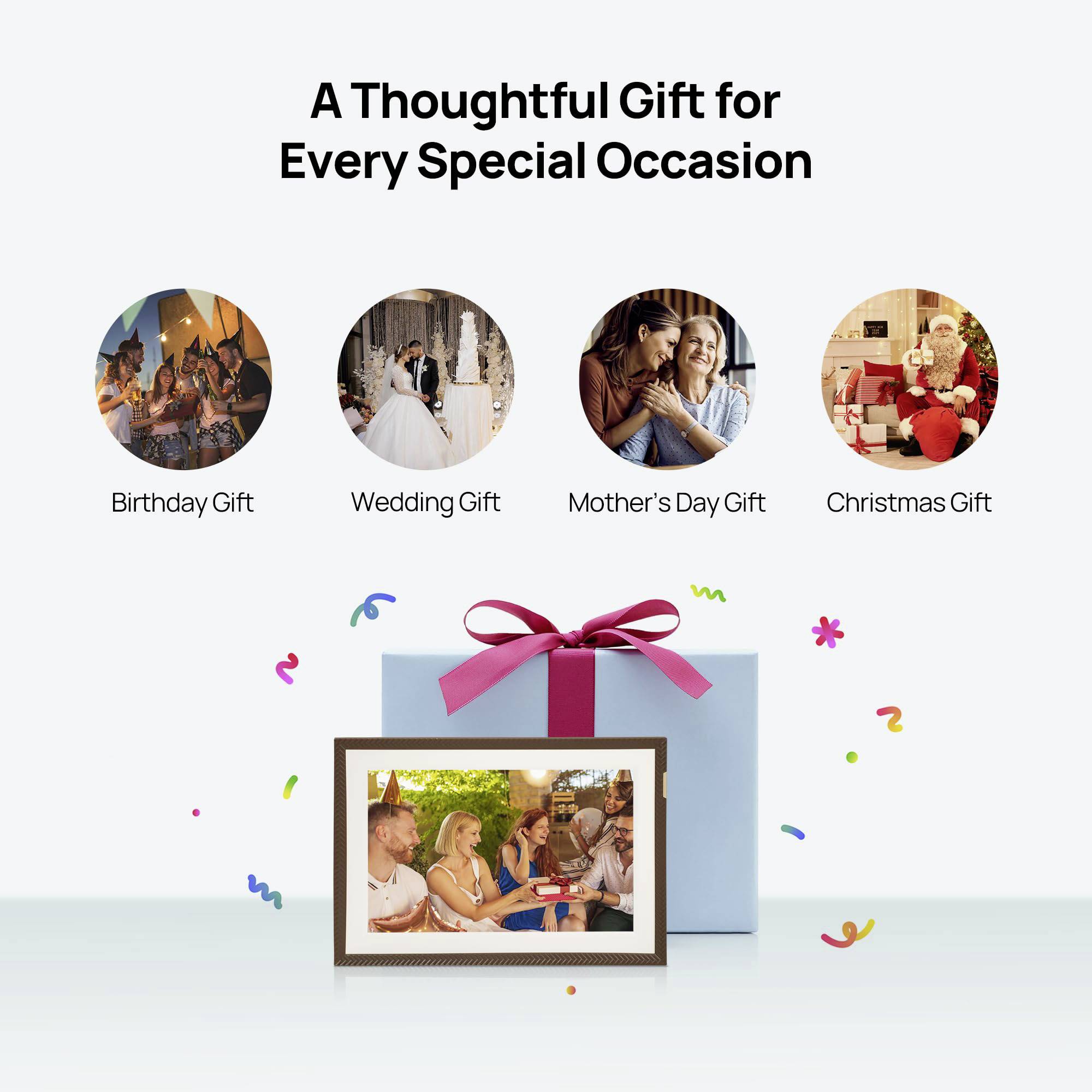 Arzopa D10 brown Digitaler Bilderrahmen 25.7cm 10.1 Zoll EEK: B (A - G) 1280 x 800 Pixel 32GB Braun