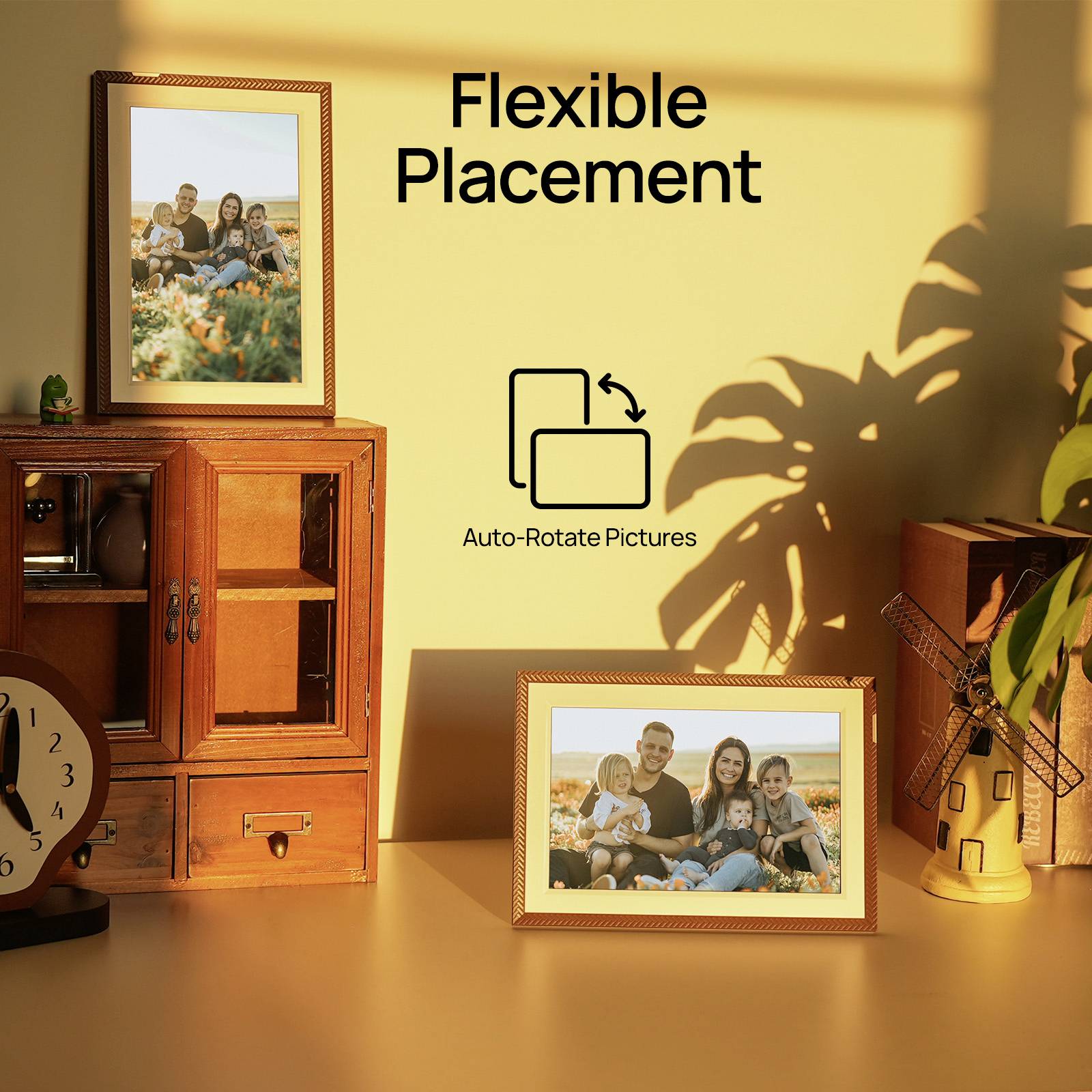 Arzopa D10 brown Digitaler Bilderrahmen 25.7cm 10.1 Zoll EEK: B (A - G) 1280 x 800 Pixel 32GB Braun