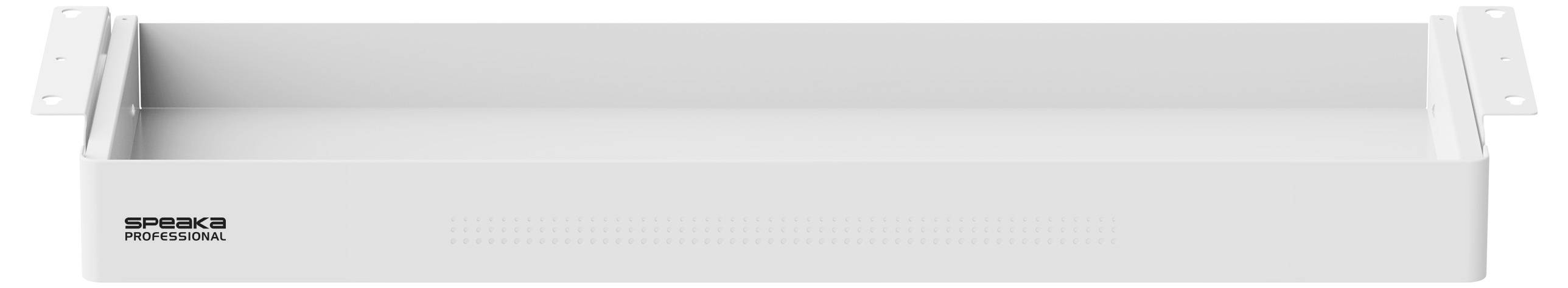 Ein weißes, rechteckiges Metallgehäuse zur Rackmontage mit Belüftungsschlitzen, das zur Unterbringung elektronischer Ausrüstung verwendet wird und an der Seite mit „SEFIK