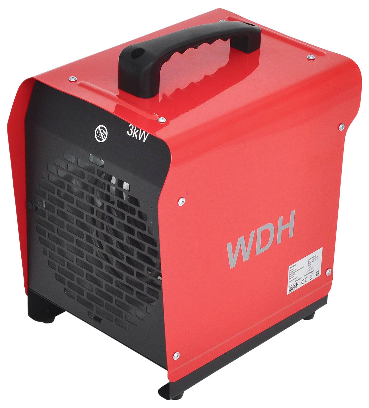 WDH WDH-BGP03 Heizlüfter WDH-BGP03 Rot/Schwarz
