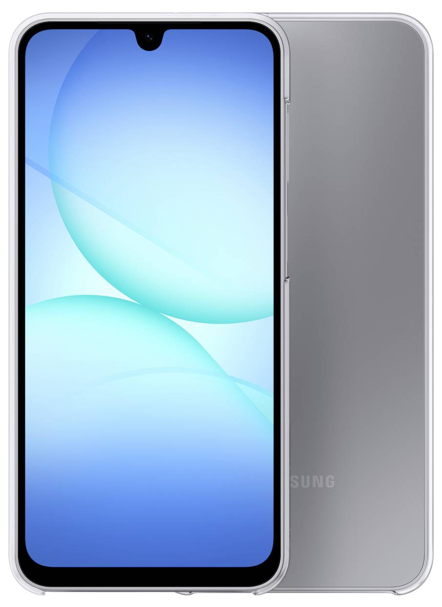 Ein Smartphone mit einem großen Bildschirm, der einen blauen abstrakten Hintergrund zeigt. Das Telefon hat einen dünnen Rahmen und eine Kameraaussparung an der Oberseite.