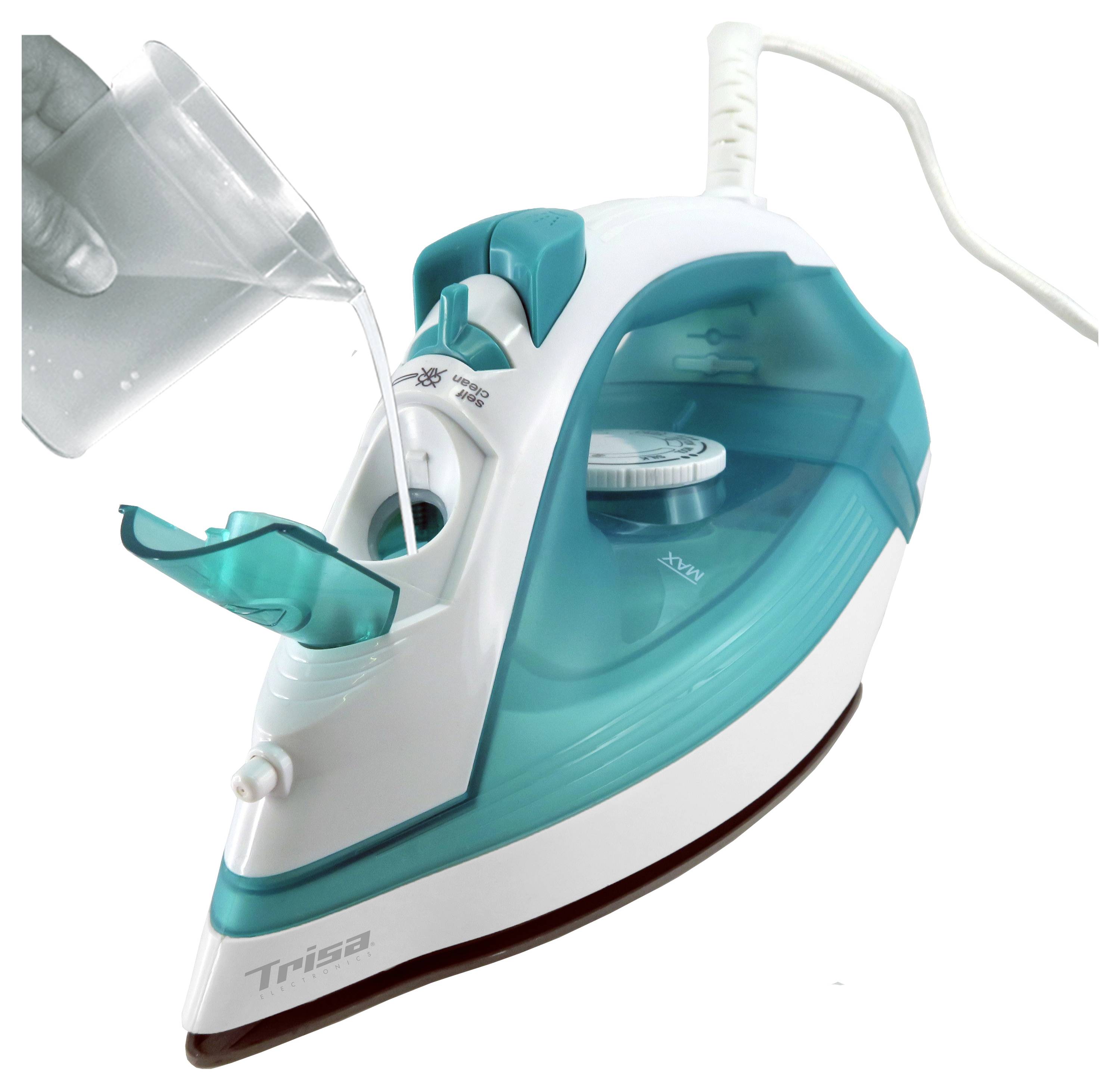 Trisa Classic Steam i5521 Bügeleisen Türkis, Weiß 2000W