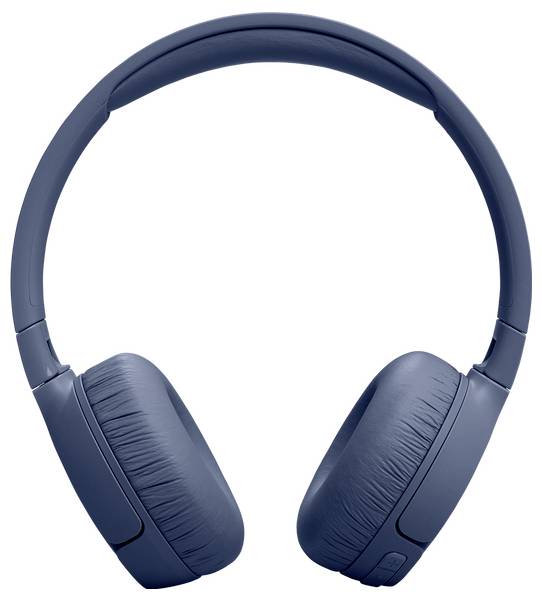 Blaue kabellose Over-Ear-Kopfhörer mit gepolsterten Ohrmuscheln und einem verstellbaren Kopfbügel.