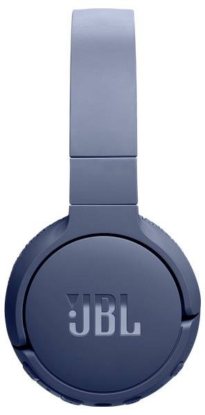 Blaue JBL kabellose Over-Ear-Kopfhörer, mit dem Marklogo auf der Ohrmuschel, entwickelt für hochwertige Audioerlebnisse.
