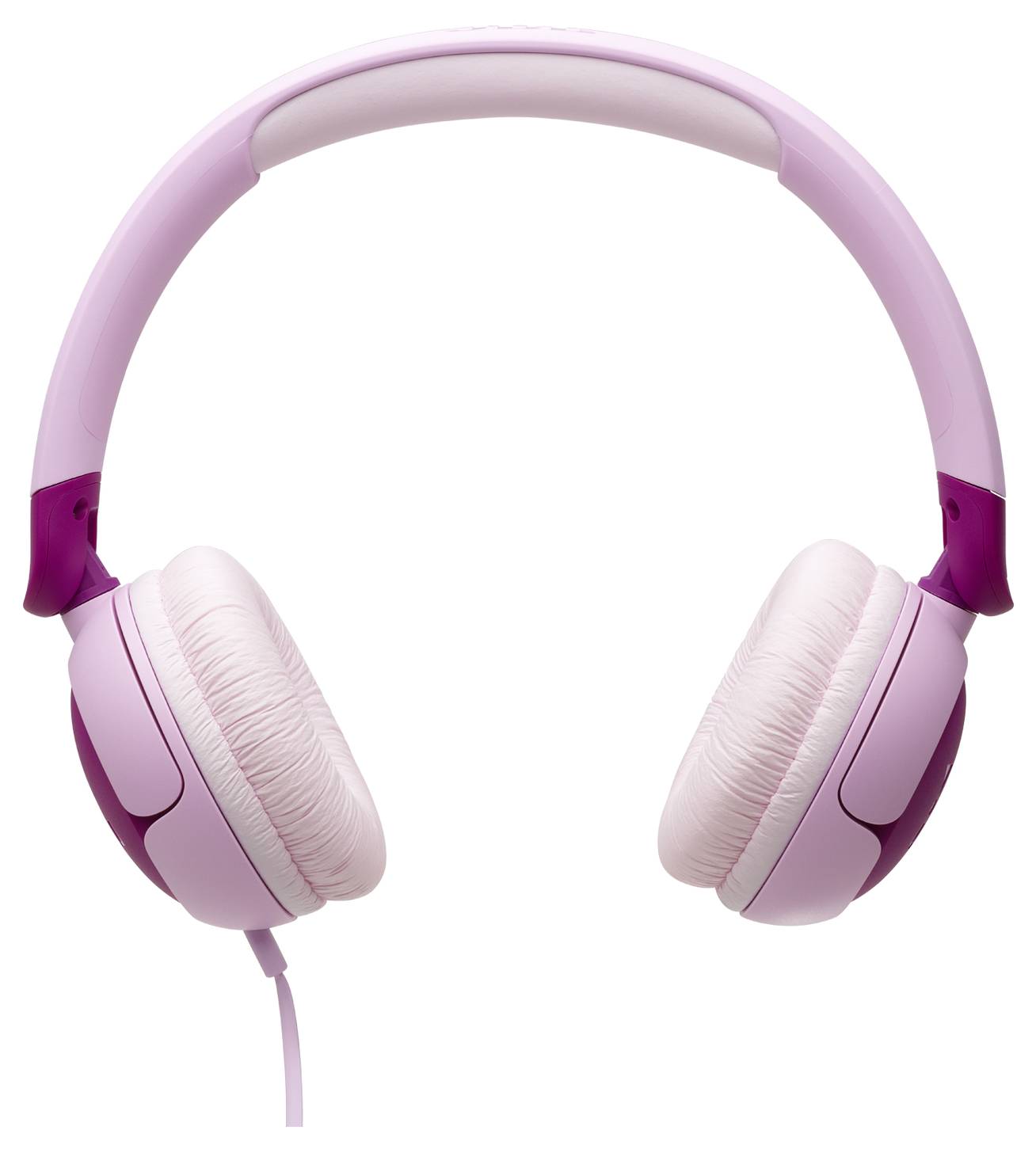 Rosa Over-Ear-Kopfhörer mit gepolsterten Ohrmuscheln und verstellbarem Kopfbügel, entwickelt für Komfort und Stil.