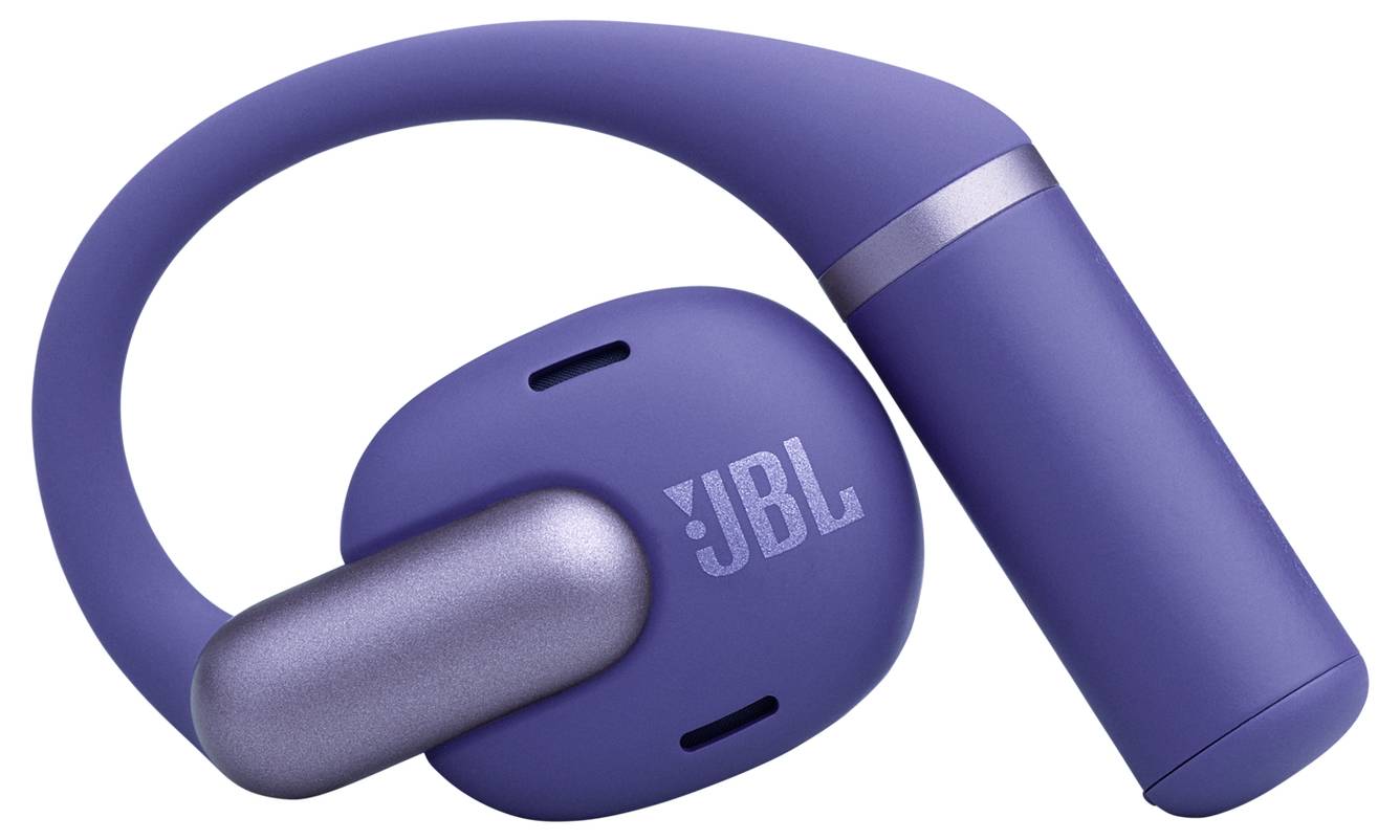 Blaue, Over-Ear-Funkkopfhörer von JBL mit elegantem Design, die ein markantes Logo auf der äußeren Ohrmuschel tragen.
