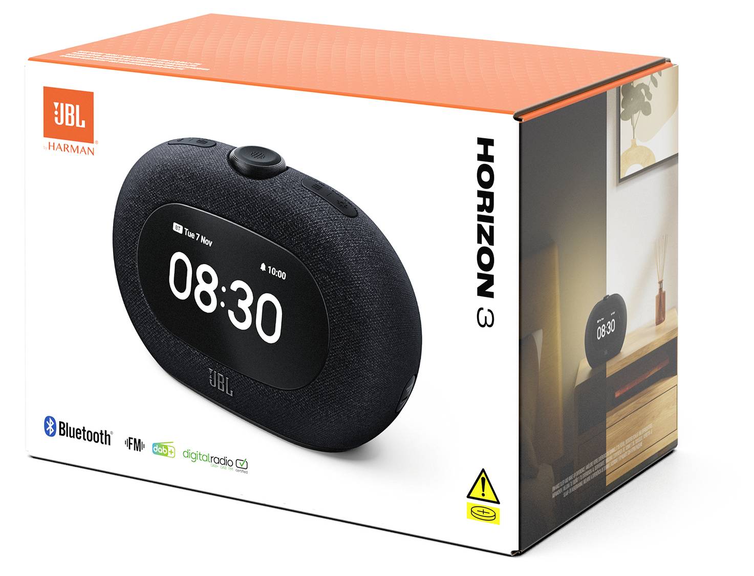 JBL Horizon 3 Radiowecker DAB, UKW Bluetooth®, USB Powerbank-Funktion Schwarz