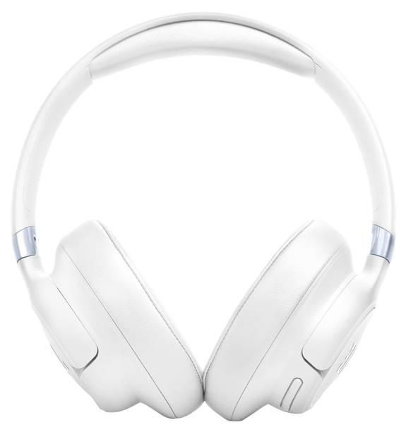 Weiße Over-Ear-Kopfhörer mit gepolsterten Ohrmuscheln und verstellbarem Kopfbügel, entwickelt für Komfort und Schallisolation.