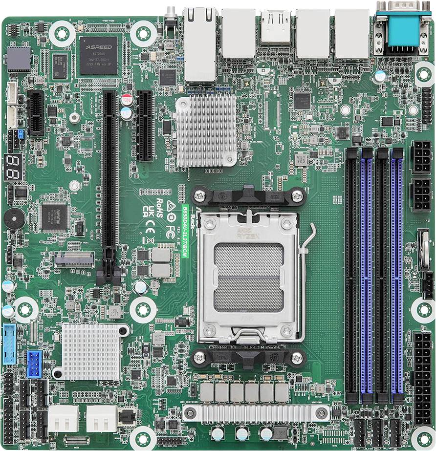 ASRock B650D4U-2L2T/BCM Mainboard Sockel (PC) AMD® AM5 Formfaktor (Details) Micro-ATX Mainboard-Chipsatz AMD® B650