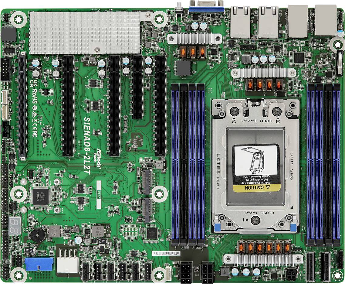 ASRock SIENAD8-2L2T Mainboard Sockel (PC) AMD® SP6 Formfaktor (Details) ATX