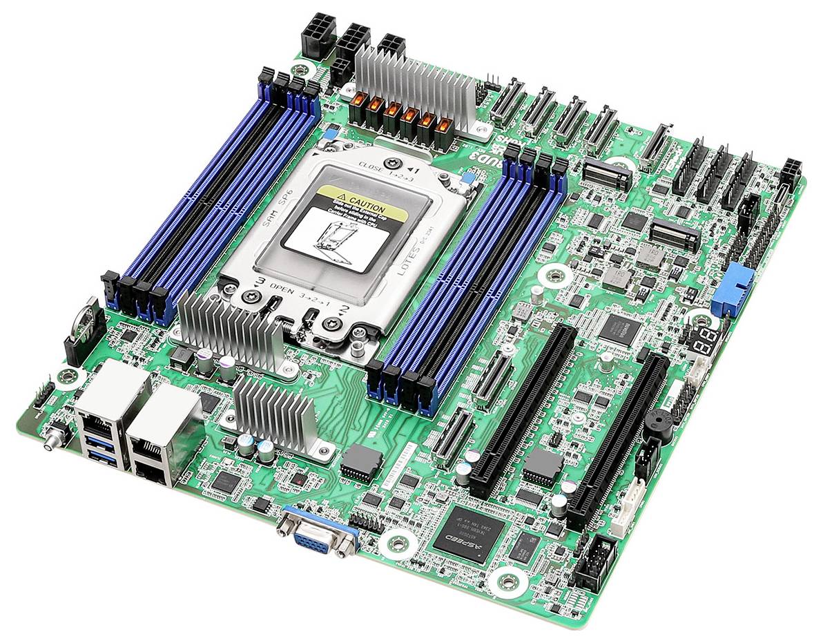 ASRock SIENAD8UD3 Mainboard Sockel (PC) AMD® SP6 Formfaktor (Details) Micro-ATX Mainboard-Chipsatz SoC