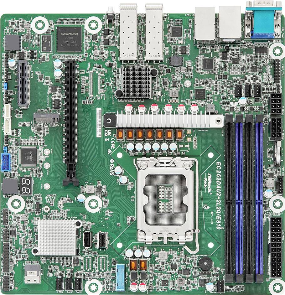 ASRock EC262D4U2-2L2Q/E810 Mainboard Sockel (PC) Intel® 1700 Formfaktor (Details) Micro-ATX Mainboard-Chipsatz Intel® C262