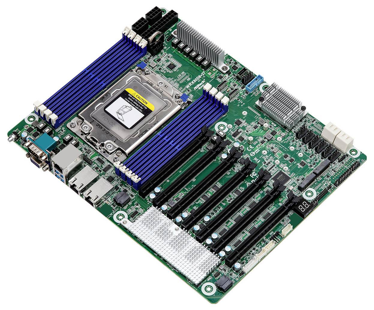 ASRock WRX80D8-2T Mainboard Sockel (PC) AMD® SP3 Formfaktor (Details) ATX Mainboard-Chipsatz AMD® WRX80