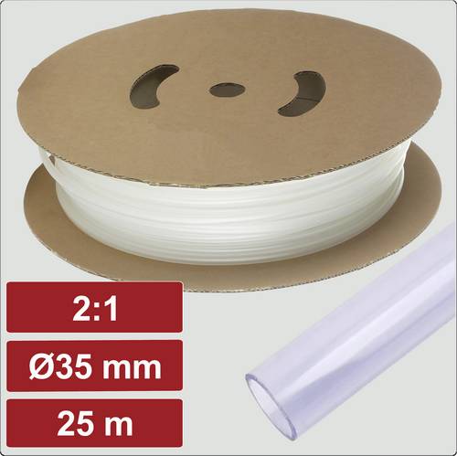 Electronic Garage EG25CA056 Schrumpfschlauch ohne Kleber Transparent 35 mm 17.5 mm Schrumpfrate:2:1