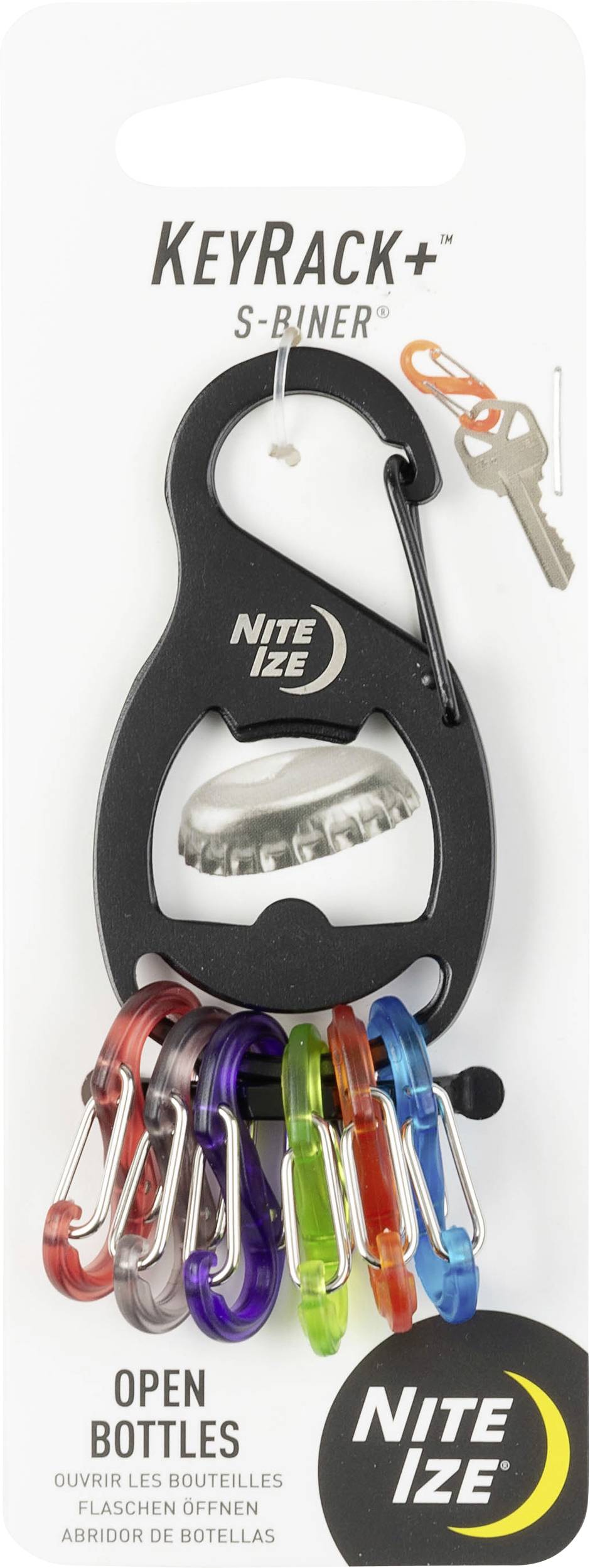 NITE Ize Schlüssel-Karabiner NI-KRB2-01-R6 Schwarz, Bunt 1 St.