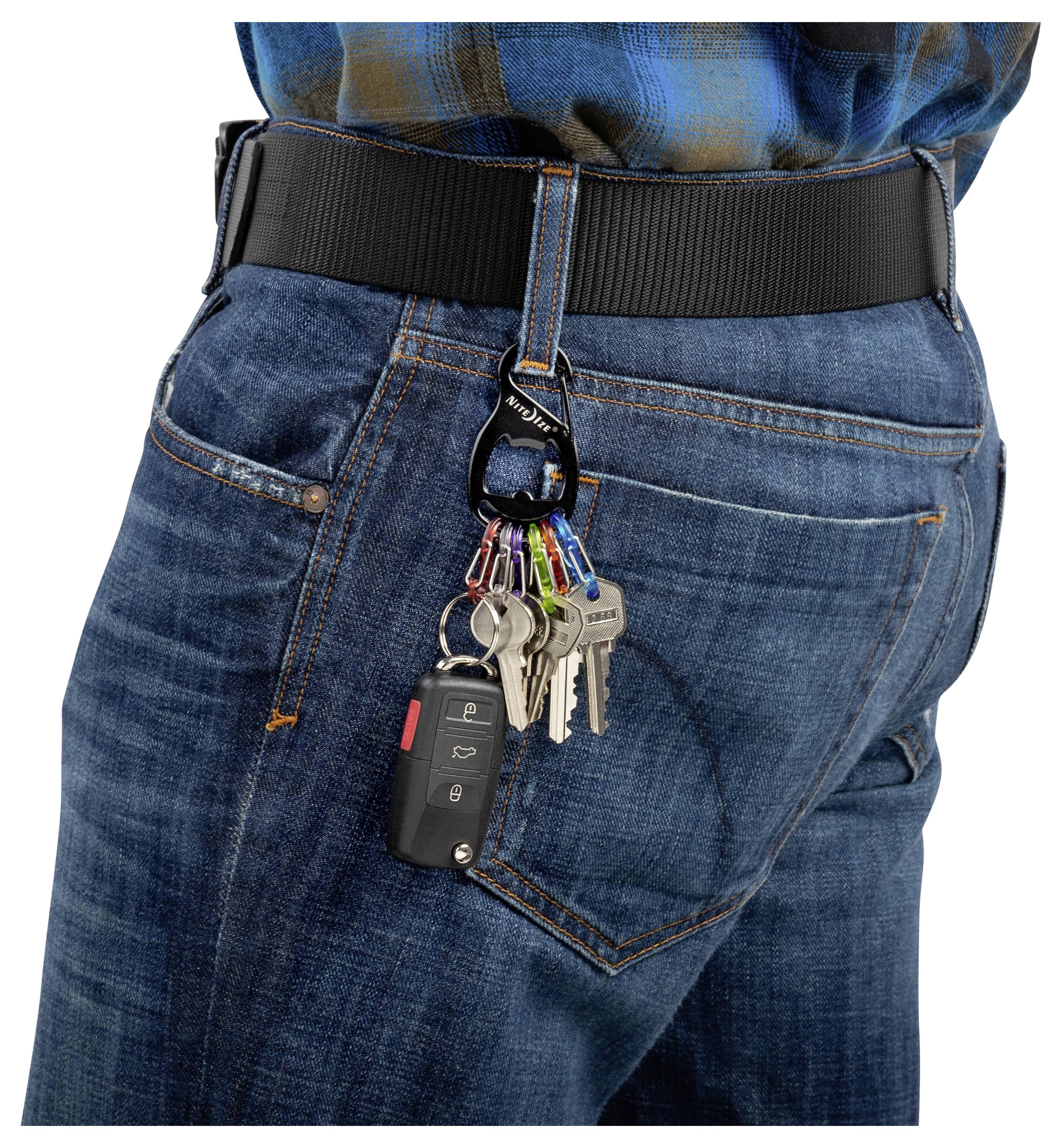 NITE Ize Schlüssel-Karabiner NI-KRB2-01-R6 Schwarz, Bunt 1St.