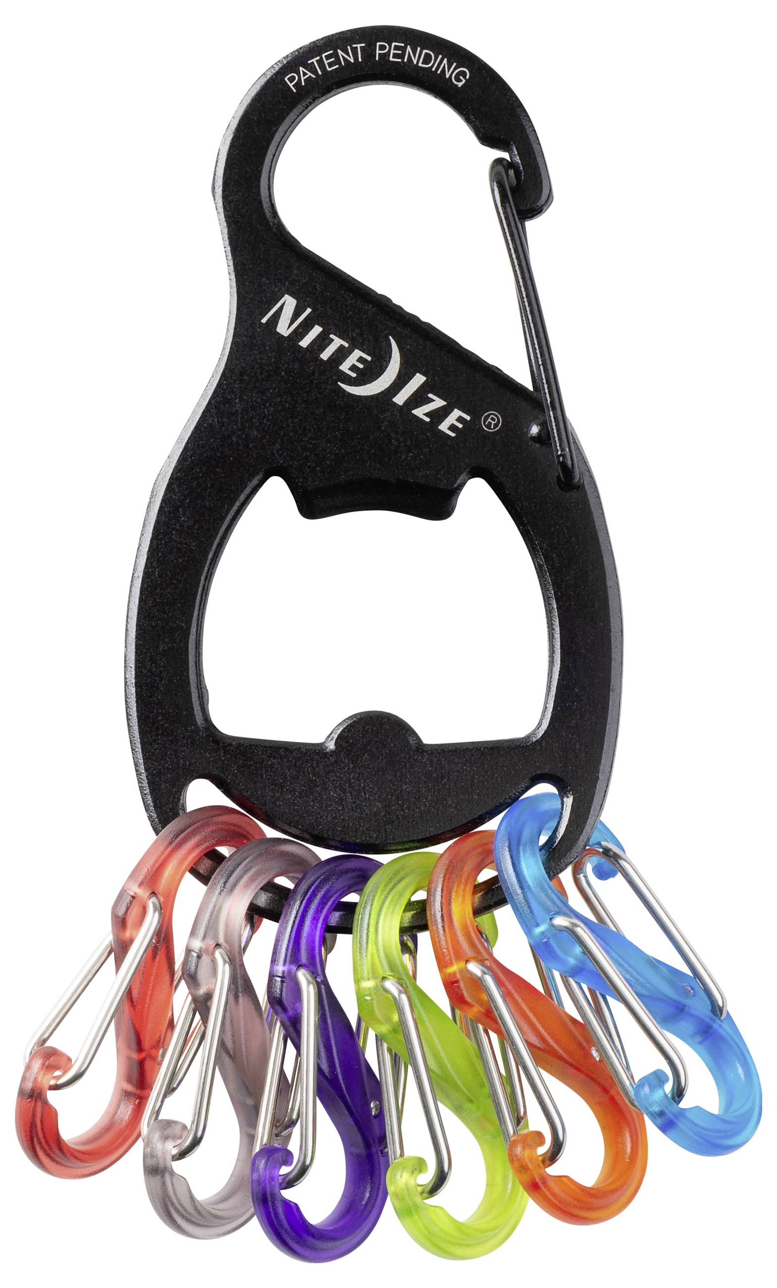 NITE Ize Schlüssel-Karabiner NI-KRB2-01-R6 Schwarz, Bunt 1St.
