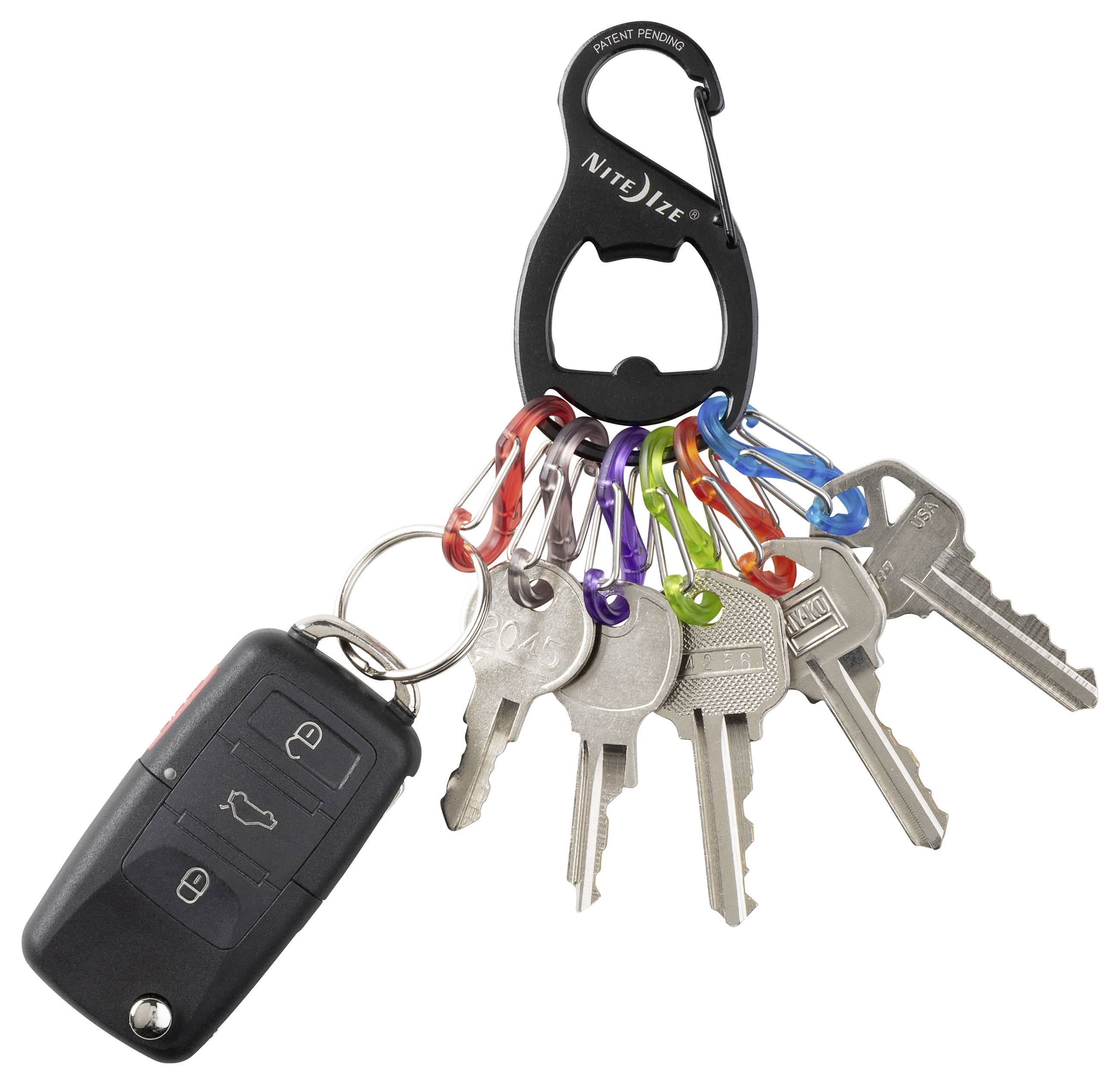 NITE Ize Schlüssel-Karabiner NI-KRB2-01-R6 Schwarz, Bunt 1St.