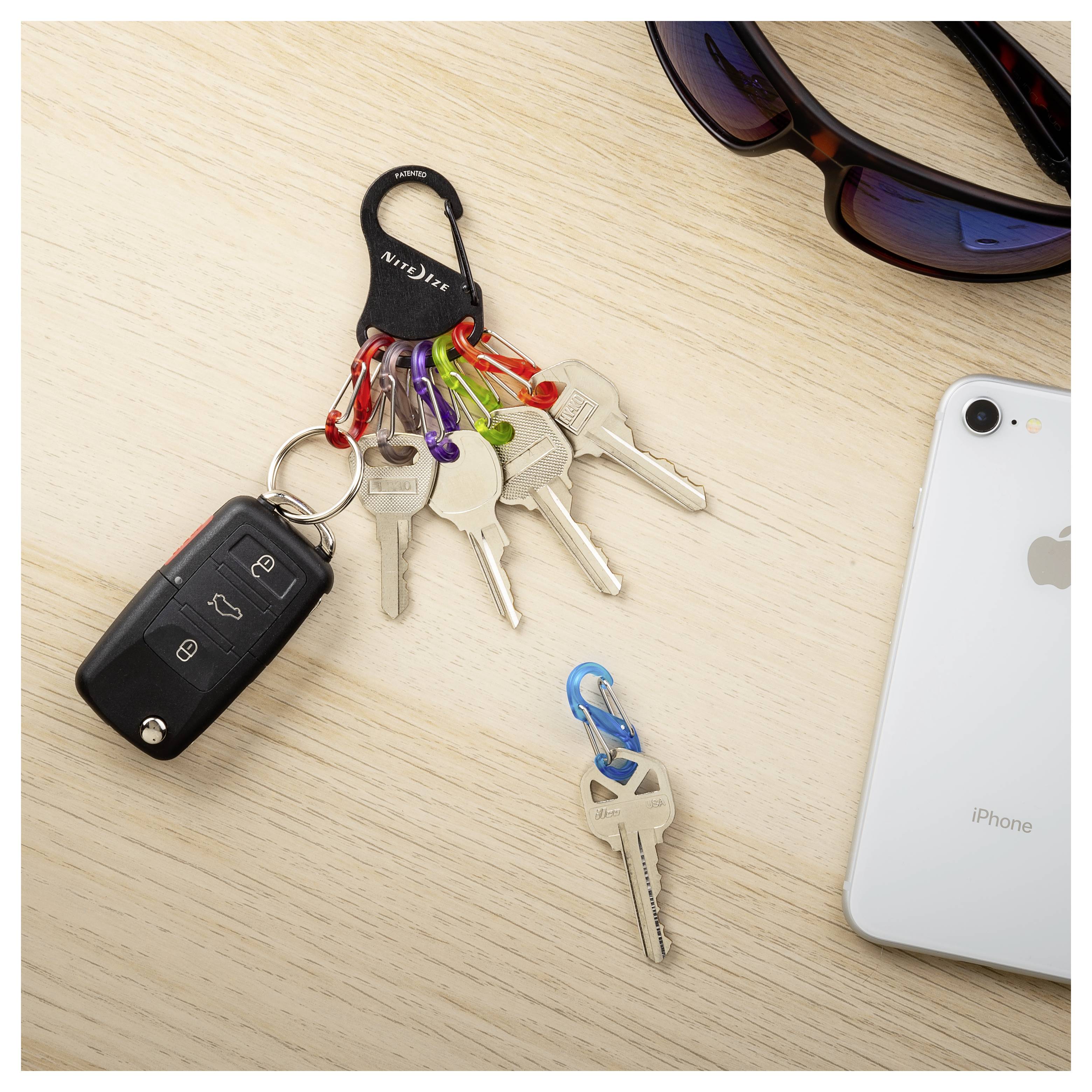 NITE Ize Schlüssel-Karabiner NI-KRK2-01-R6 Schwarz, Bunt 1St.