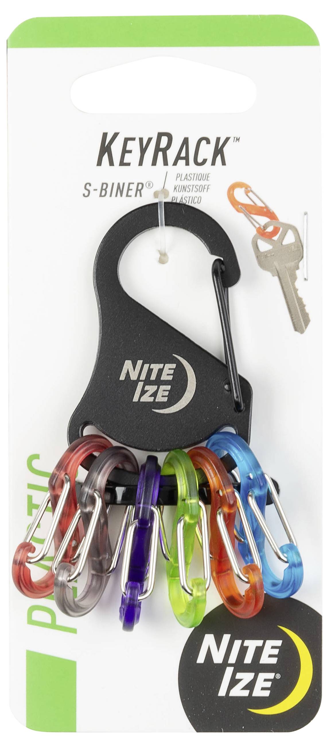 NITE Ize Schlüssel-Karabiner NI-KRK2-01-R6 Schwarz, Bunt 1St.