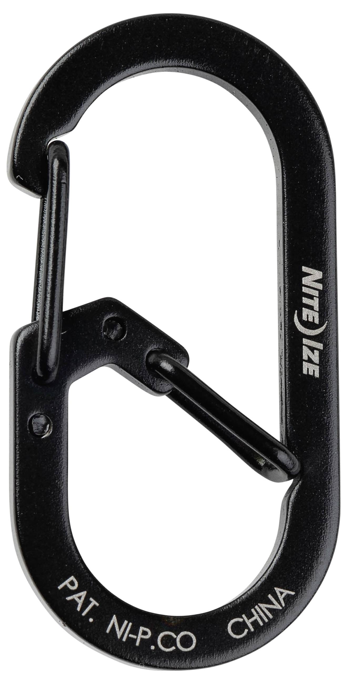 NITE Ize Schlüssel-Karabiner NI-GS1-01-2R6 Schwarz 2 St.