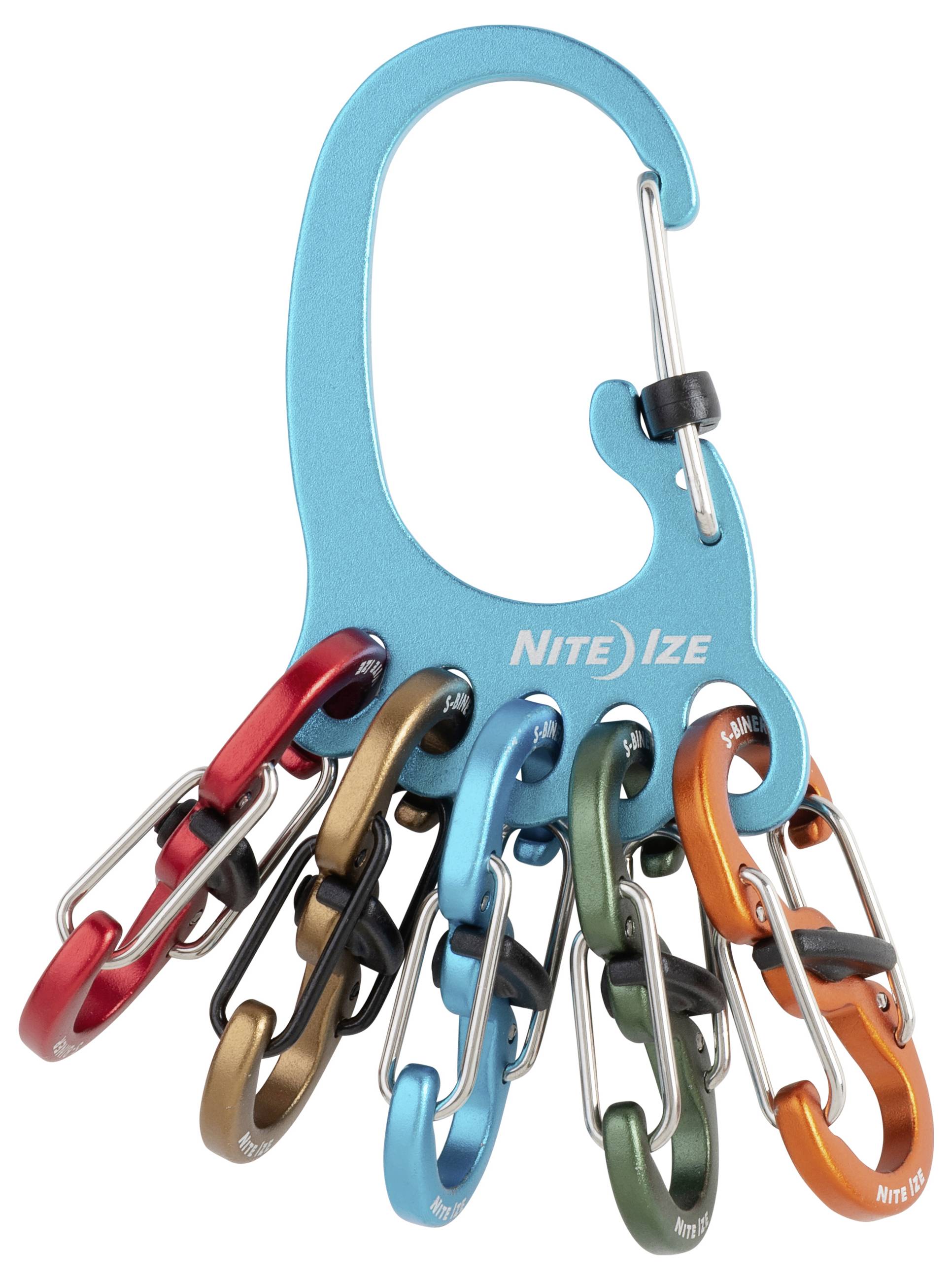 NITE Ize Schlüssel-Karabiner NI-KLKBFA-03-R6 5-farbig 1St.