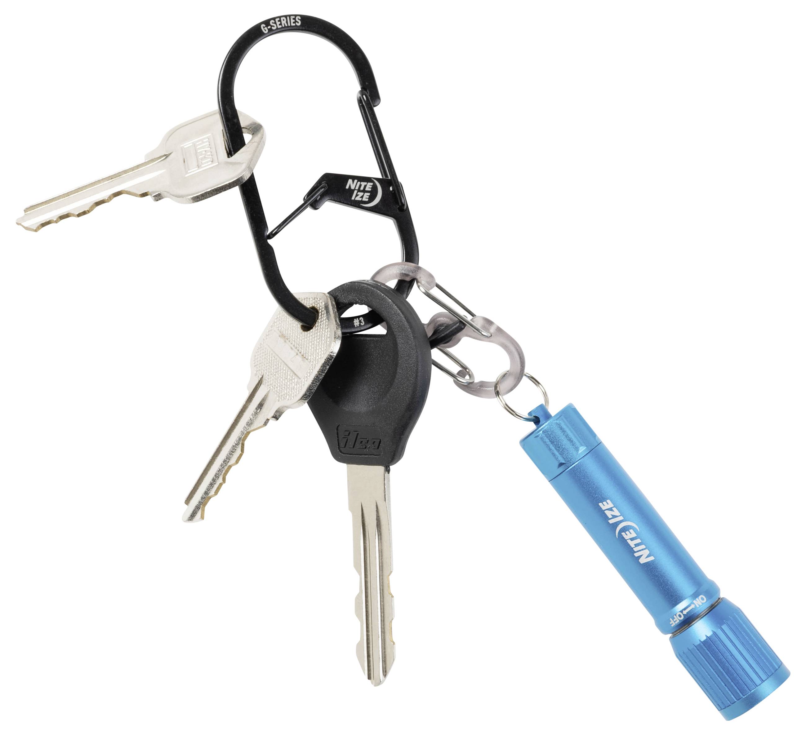 NITE Ize Schlüssel-Karabiner NI-GS3-01-R6 Schwarz 1St.