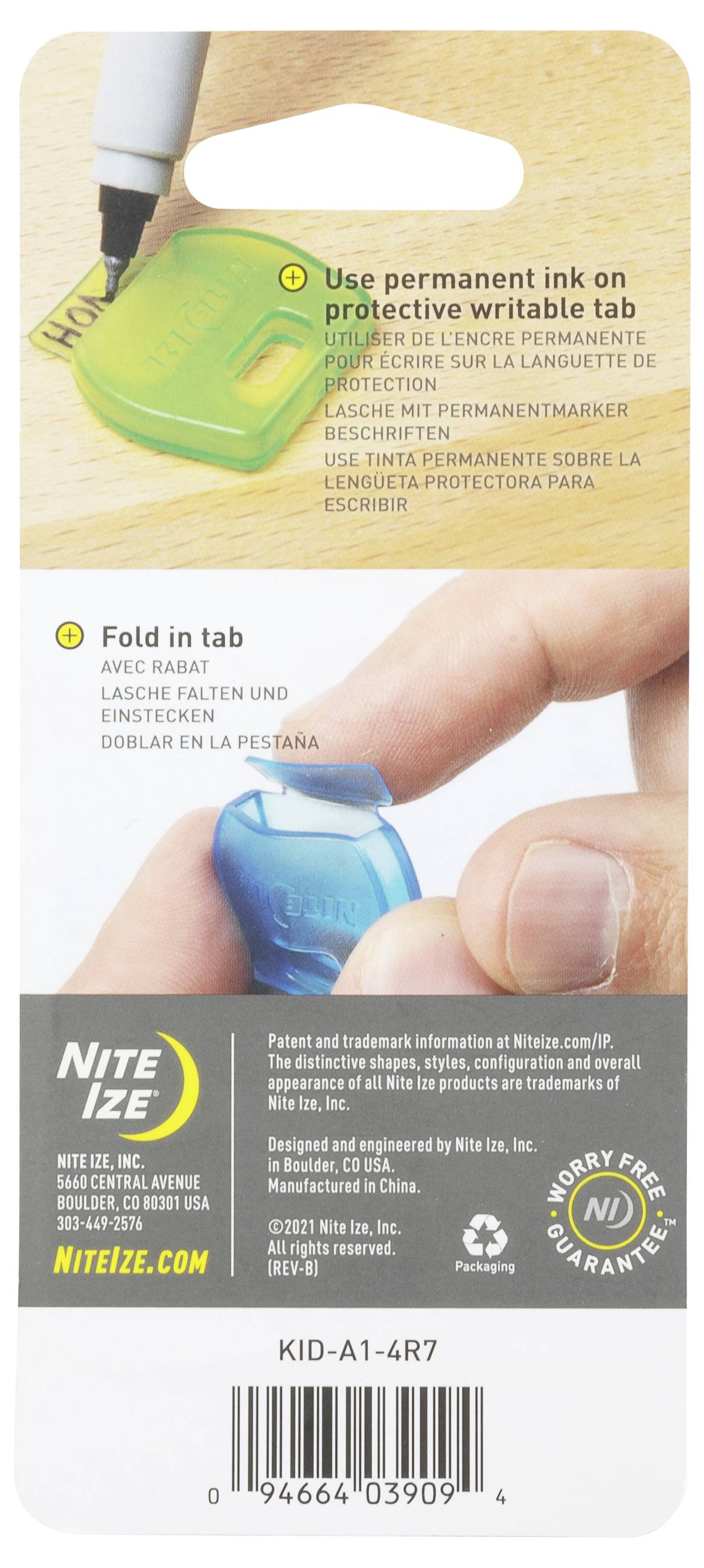 NITE Ize Schlüssel-Haltezugsystem NI-KID-A1-4R7 Mehrfarbig 1St.