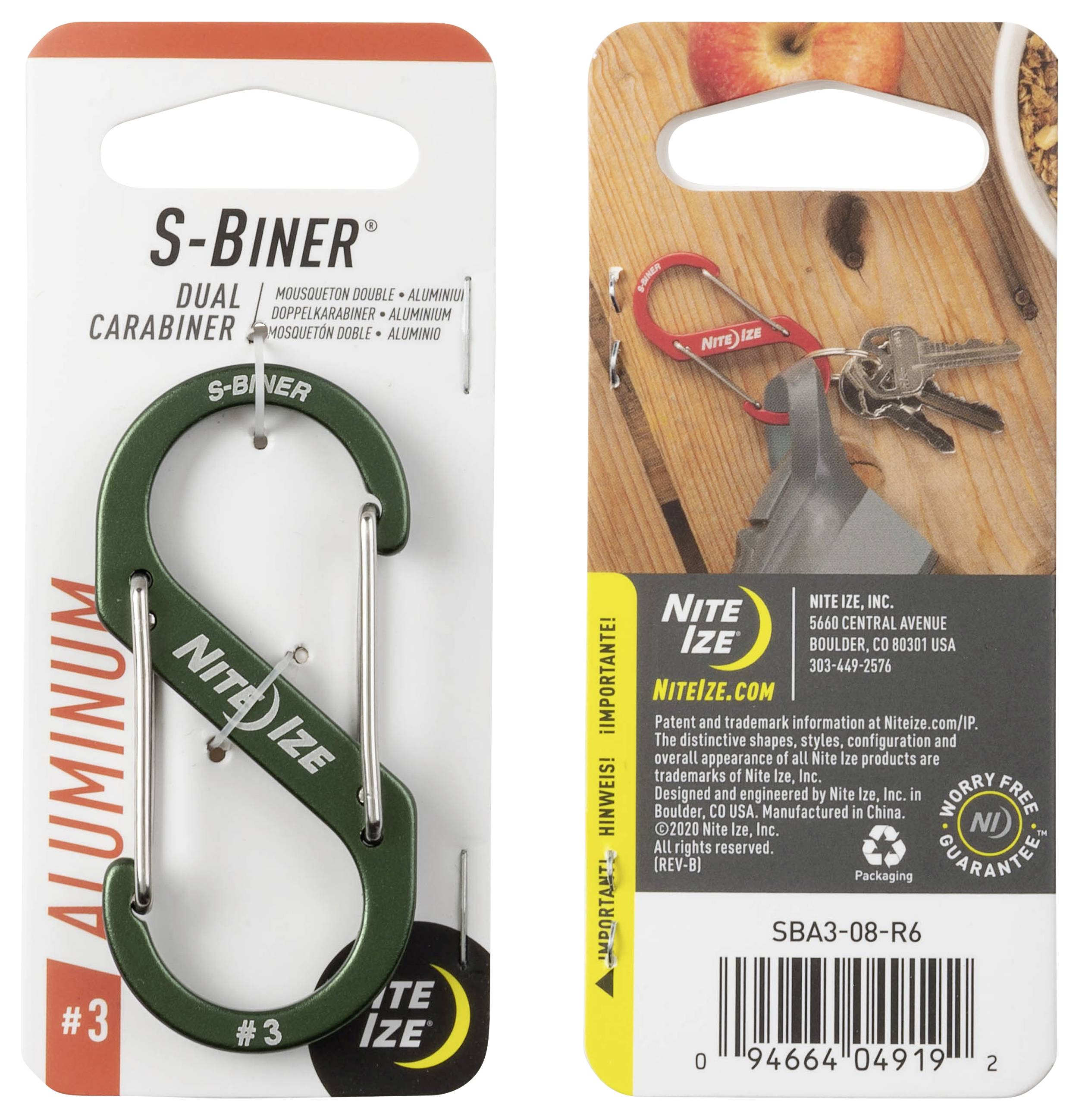NITE Ize NI-SBA3-08-R6 Karabiner 69mm x 31mm x 8mm 1St.