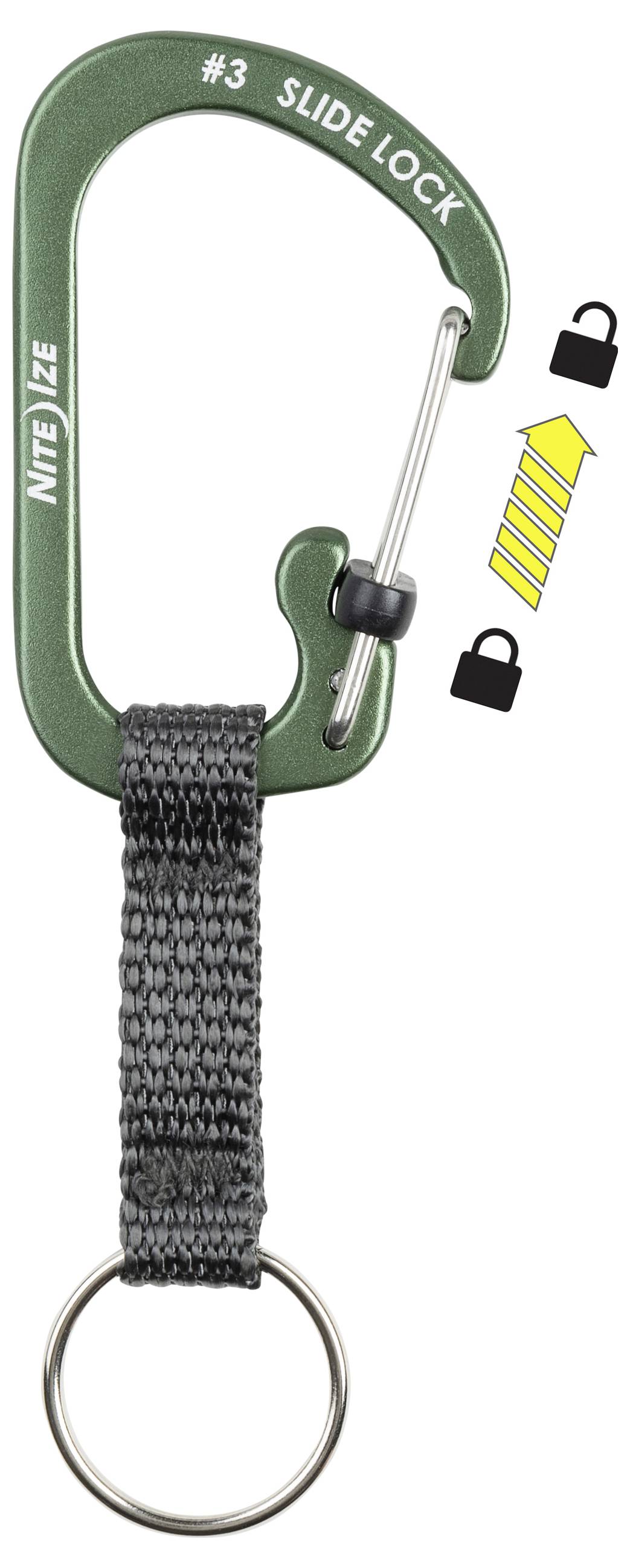 NITE Ize Schlüssel-Karabiner NI-CSLAW3-08-R6 Oliv 1 St.
