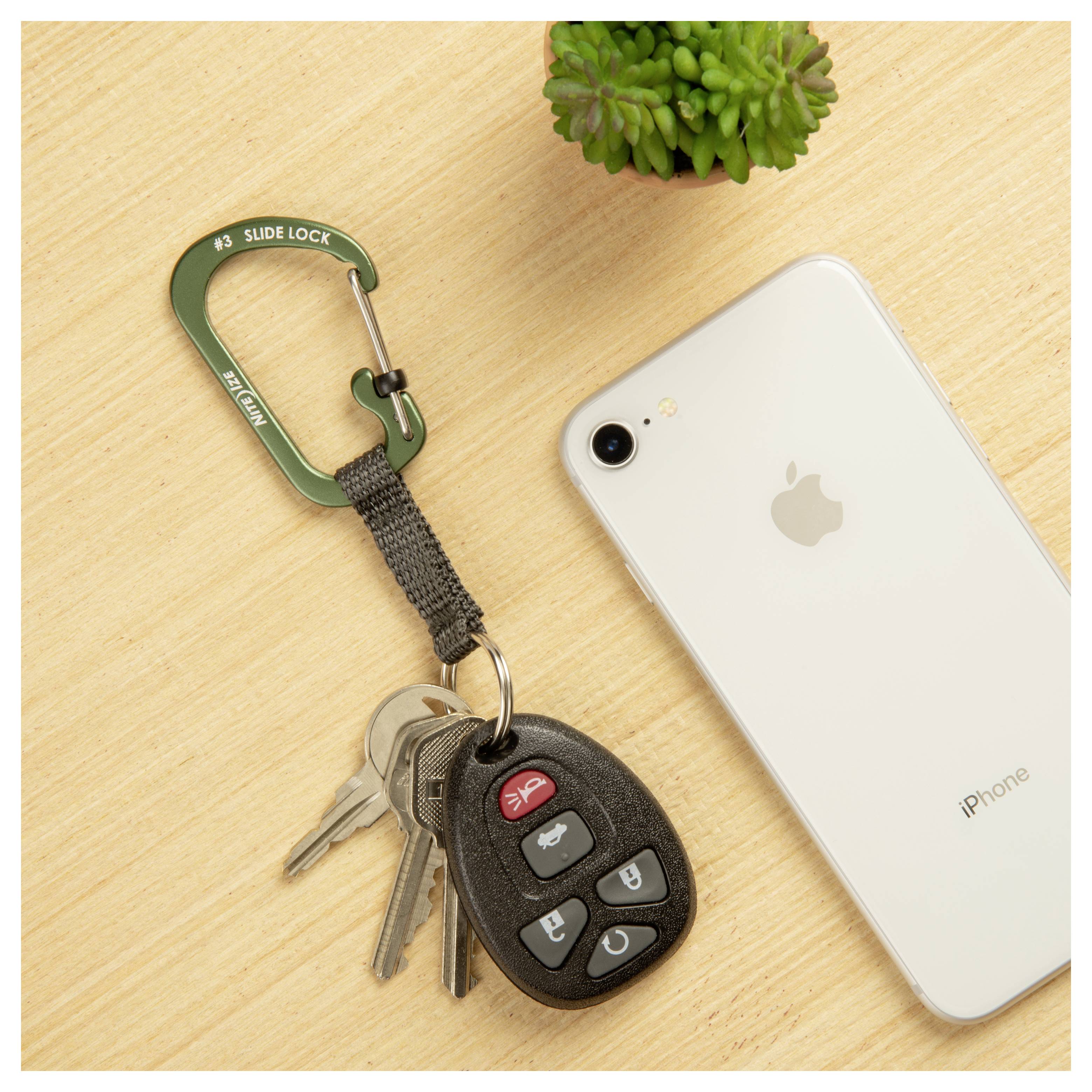 NITE Ize Schlüssel-Karabiner NI-CSLAW3-08-R6 Oliv 1St.