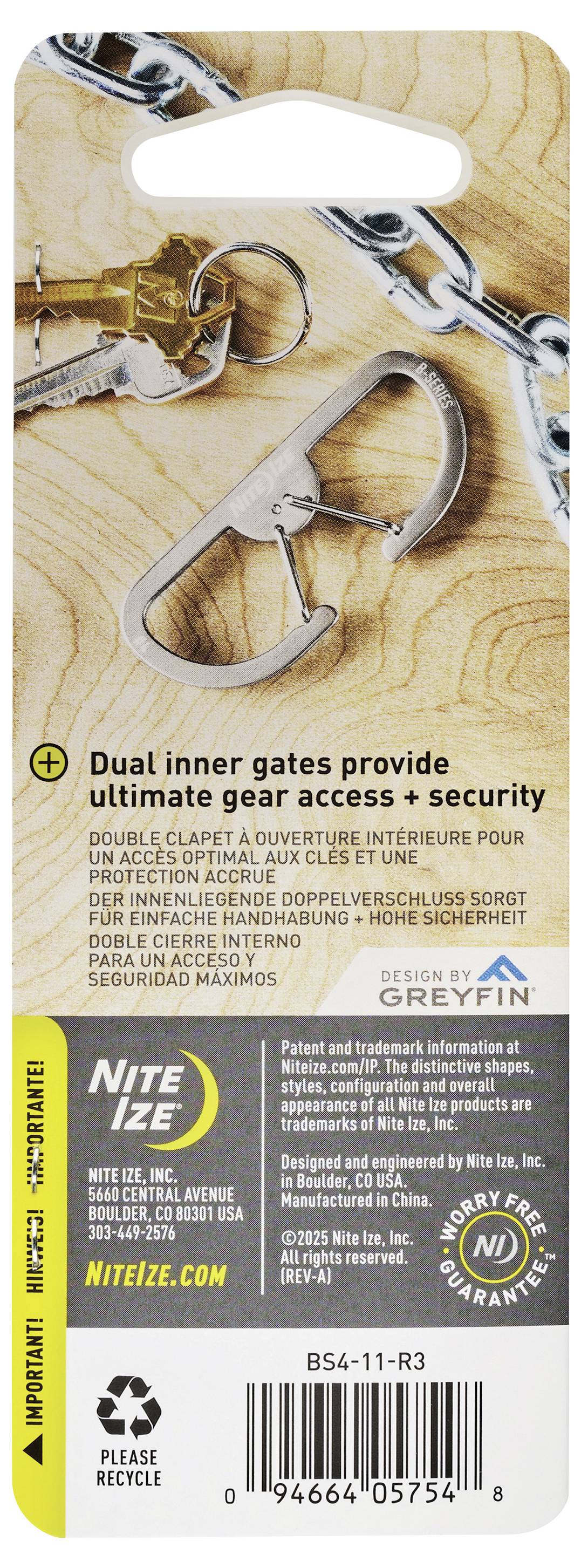 NITE Ize NI-BS4-11-R3 Karabiner 73mm x 30mm x 7mm 1St.
