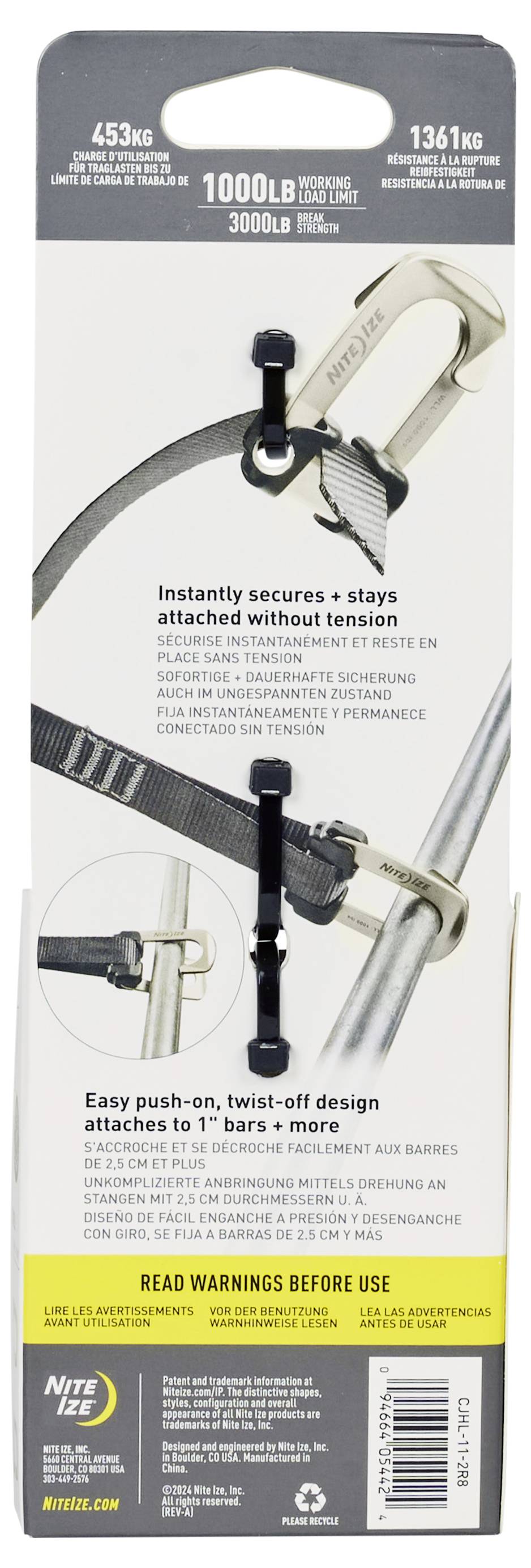 NITE Ize NI-CJHL-11-2R8 Zweiteiliger Spanngurt (L x B x H) 107 x 49.3 x 28.2mm