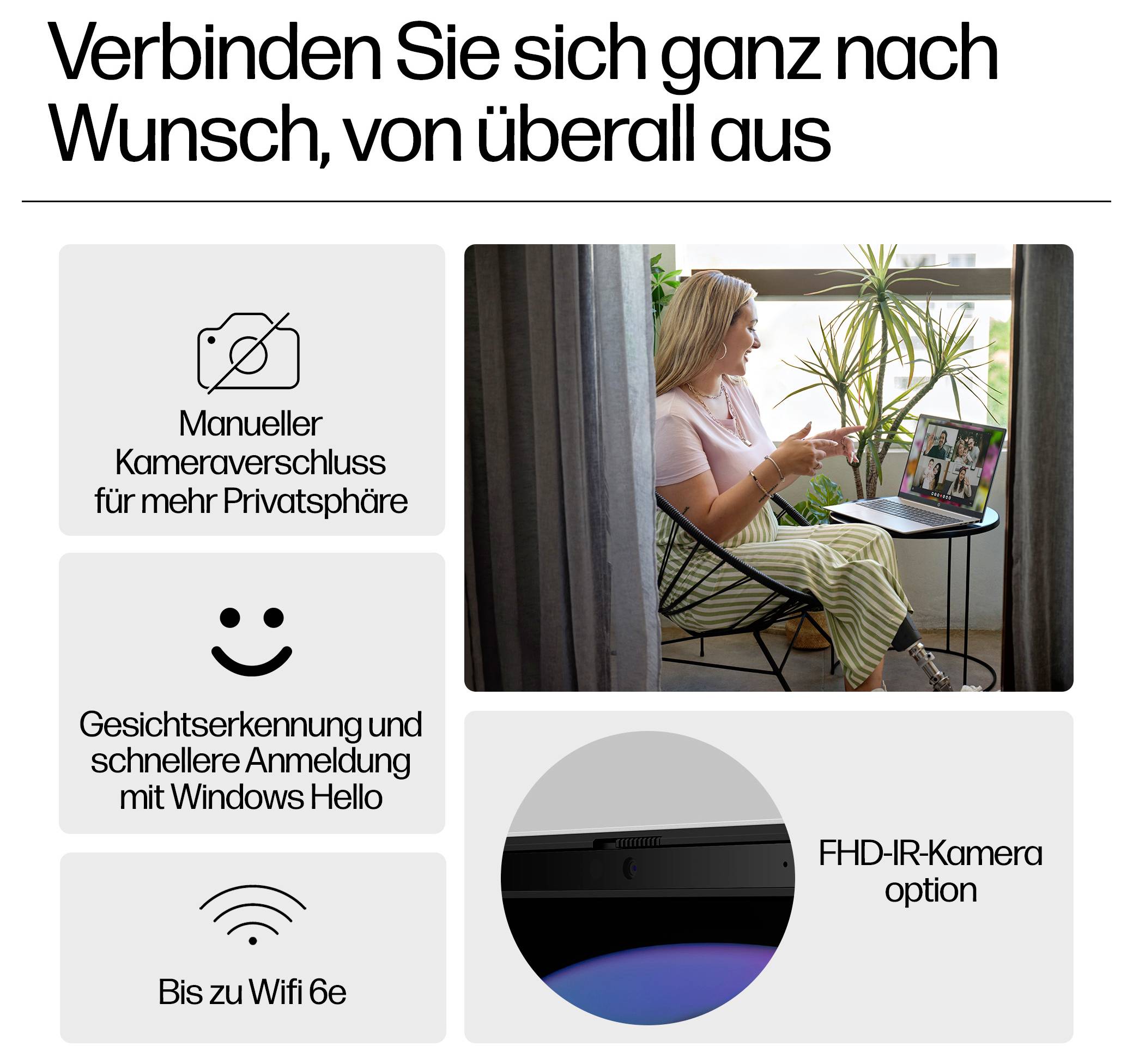HP Notebook "Pavilion 16-af0600ng" 40.6cm (16 Zoll) 2K Intel® Core™ Ultra 5 125U 16GB RAM 1TB SSD Deutsch, QWERTZ Intel Graphics