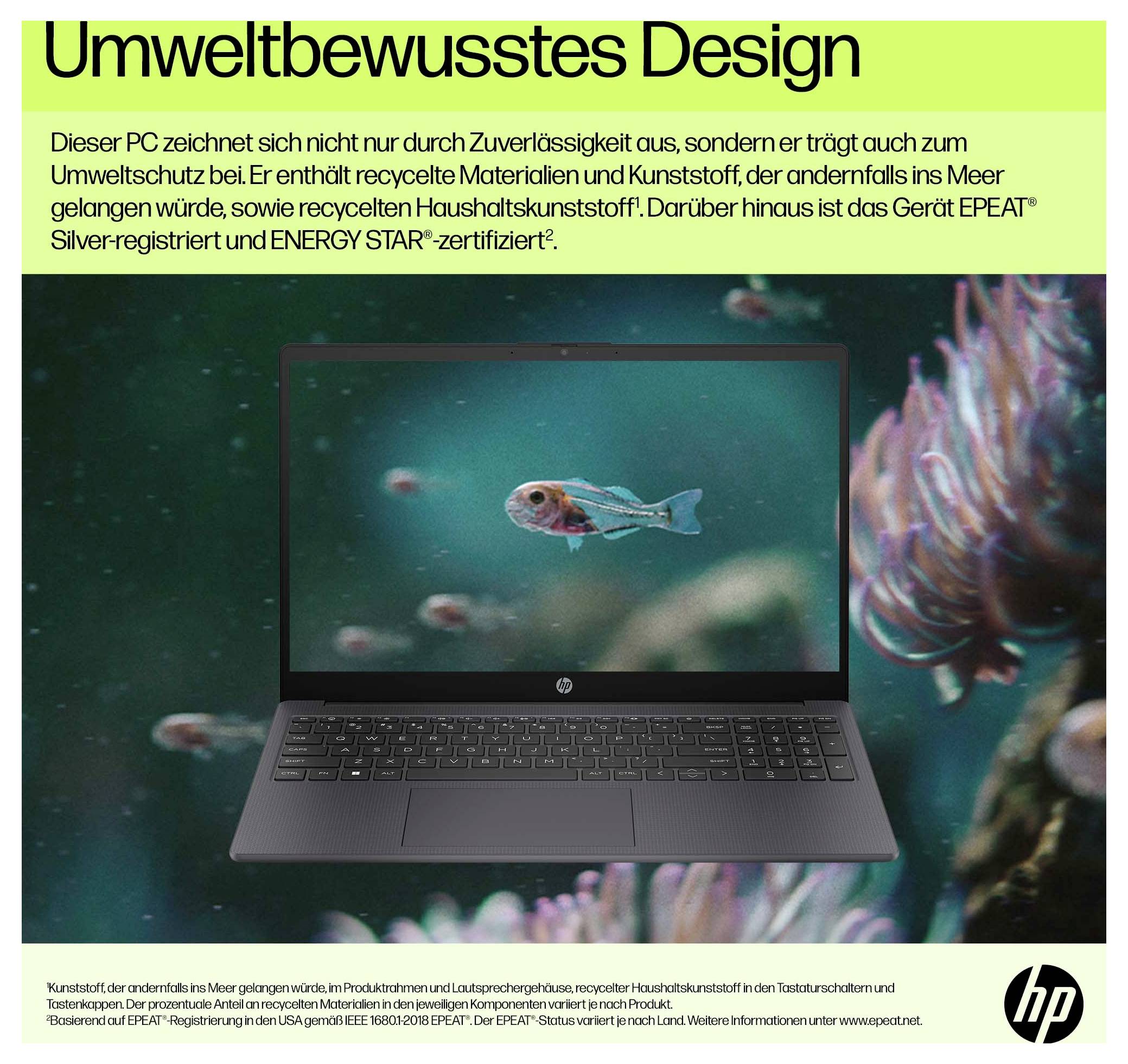 HP Notebook 15-fd0517ng 39.6cm (15.6 Zoll) Full HD Intel® Celeron® N100 8GB RAM 512GB SSD Deutsch, QWERTZ Intel UHD Graphics