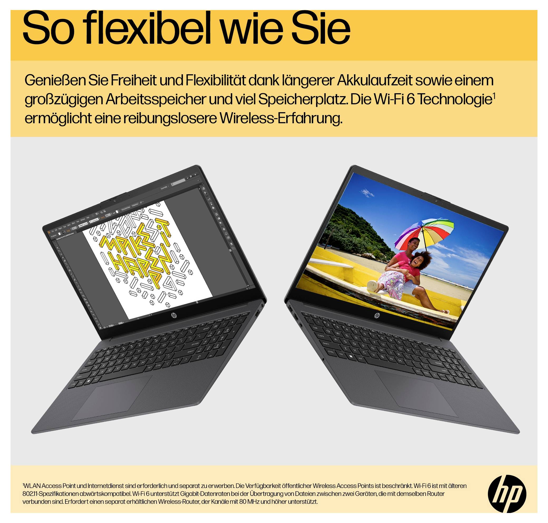 HP Notebook "15-fc0676ng" 39.6cm (15.6 Zoll) Full HD AMD Ryzen 7 7730U 16GB RAM 1TB SSD Deutsch, QWERTZ AMD Radeon Graphics Silber