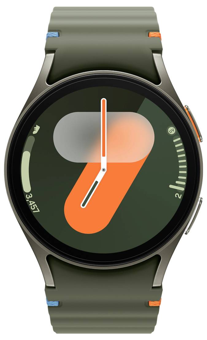 Samsung Galaxy Watch7 40 mm intelligente Uhr mit Sportband Gummi Bandgröße: S/M Anzeige 3,33 cm 1.3" 32 GB NFC Wi-Fi