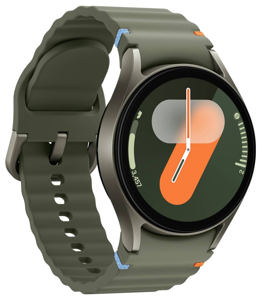 Samsung Galaxy Watch7 40 mm intelligente Uhr mit Sportband Gummi Bandgröße: S/M Anzeige 3,33 cm 1.3" 32 GB NFC Wi-Fi