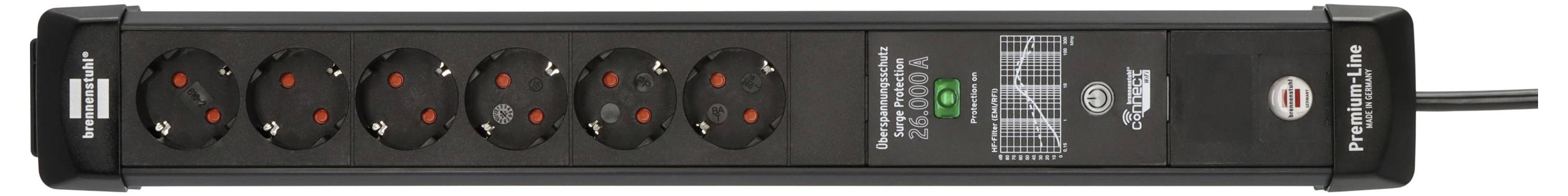 Brennenstuhl 1951160611 Steckdosenleiste Schwarz 1St.