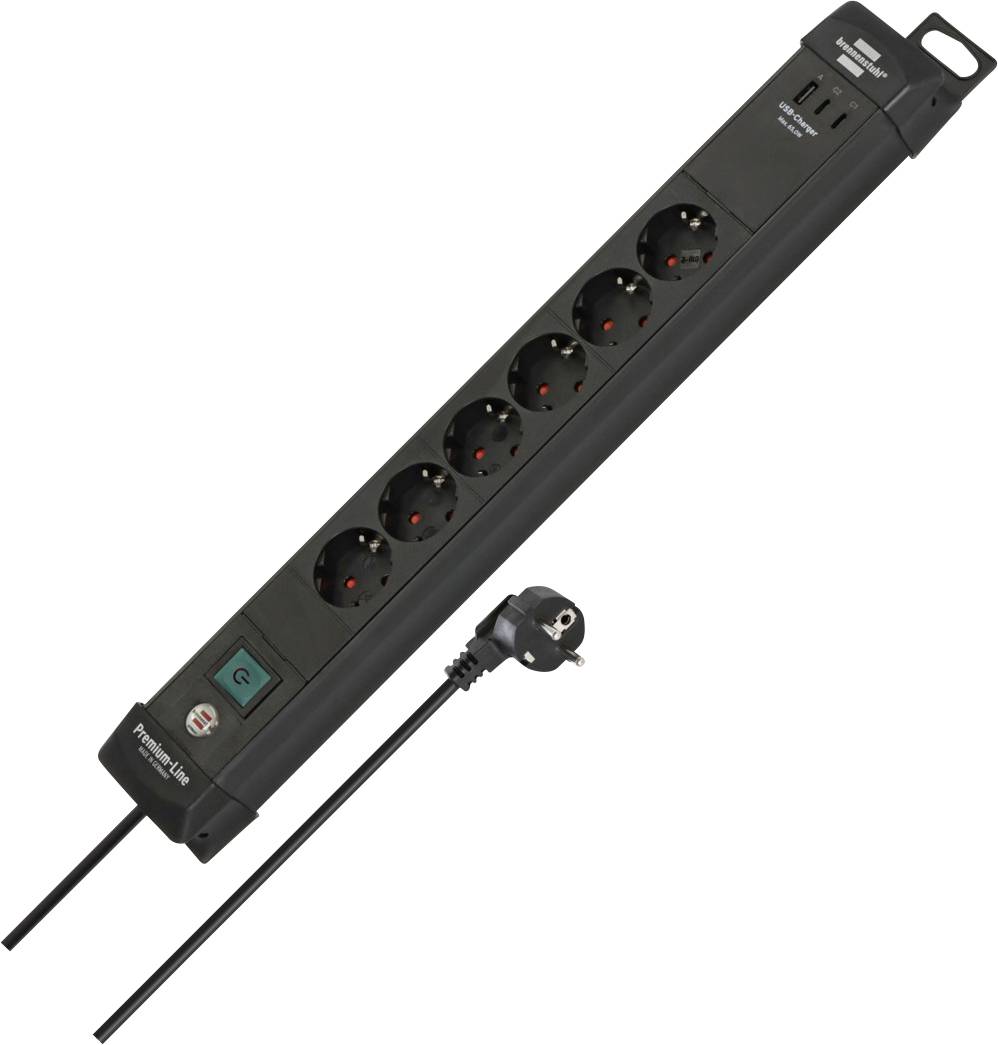 Brennenstuhl 1951160613 Steckdosenleiste Schwarz 1St.