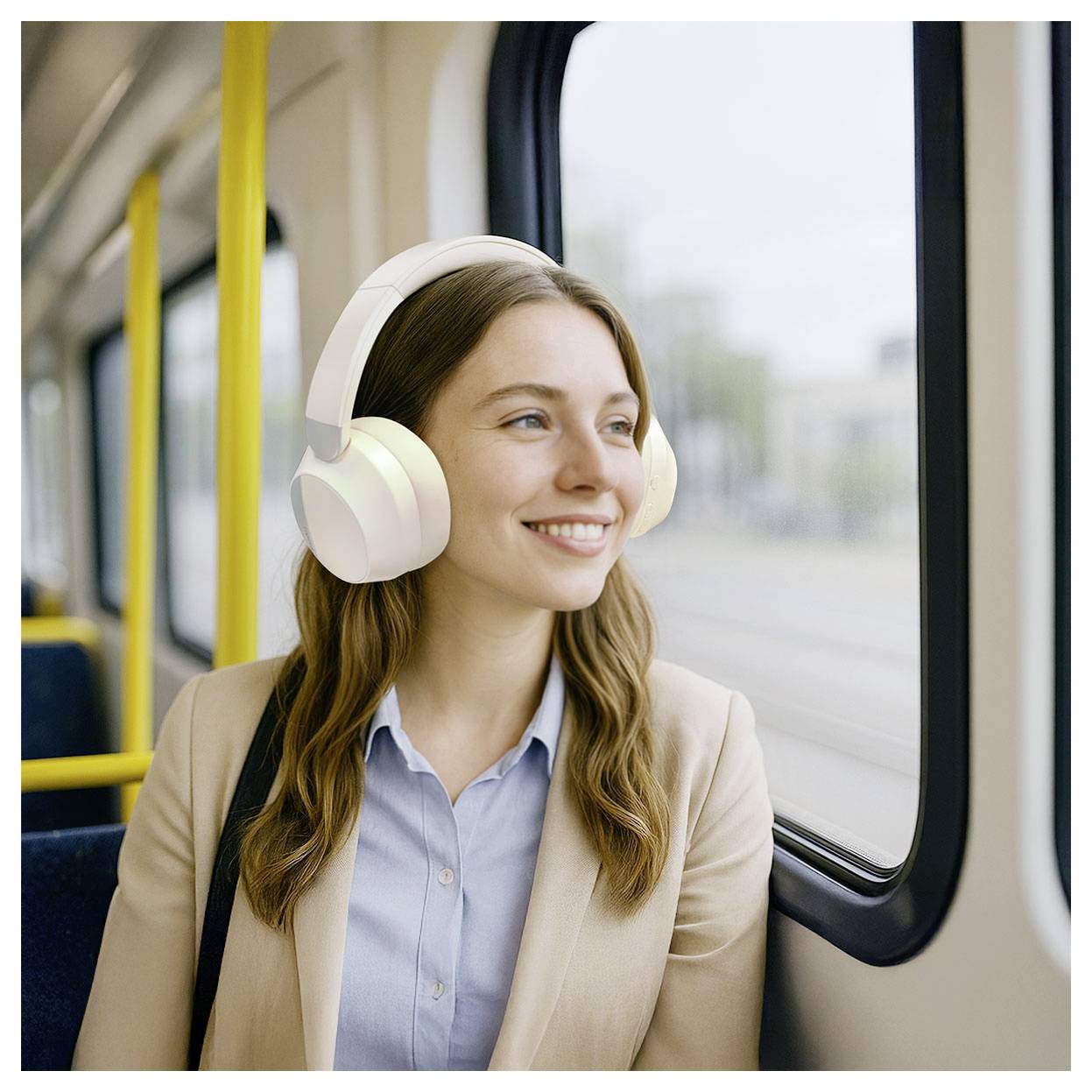 LogiLink BT0071C Over Ear Kopfhörer Bluetooth® Creme