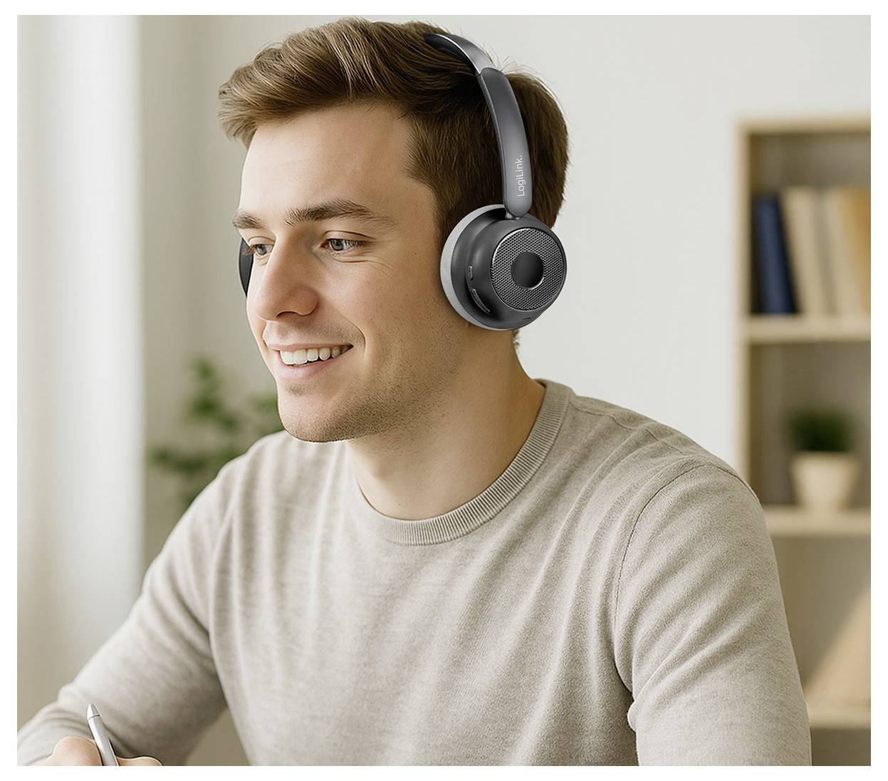 LogiLink BT0072 Over Ear Kopfhörer Bluetooth® Schwarz